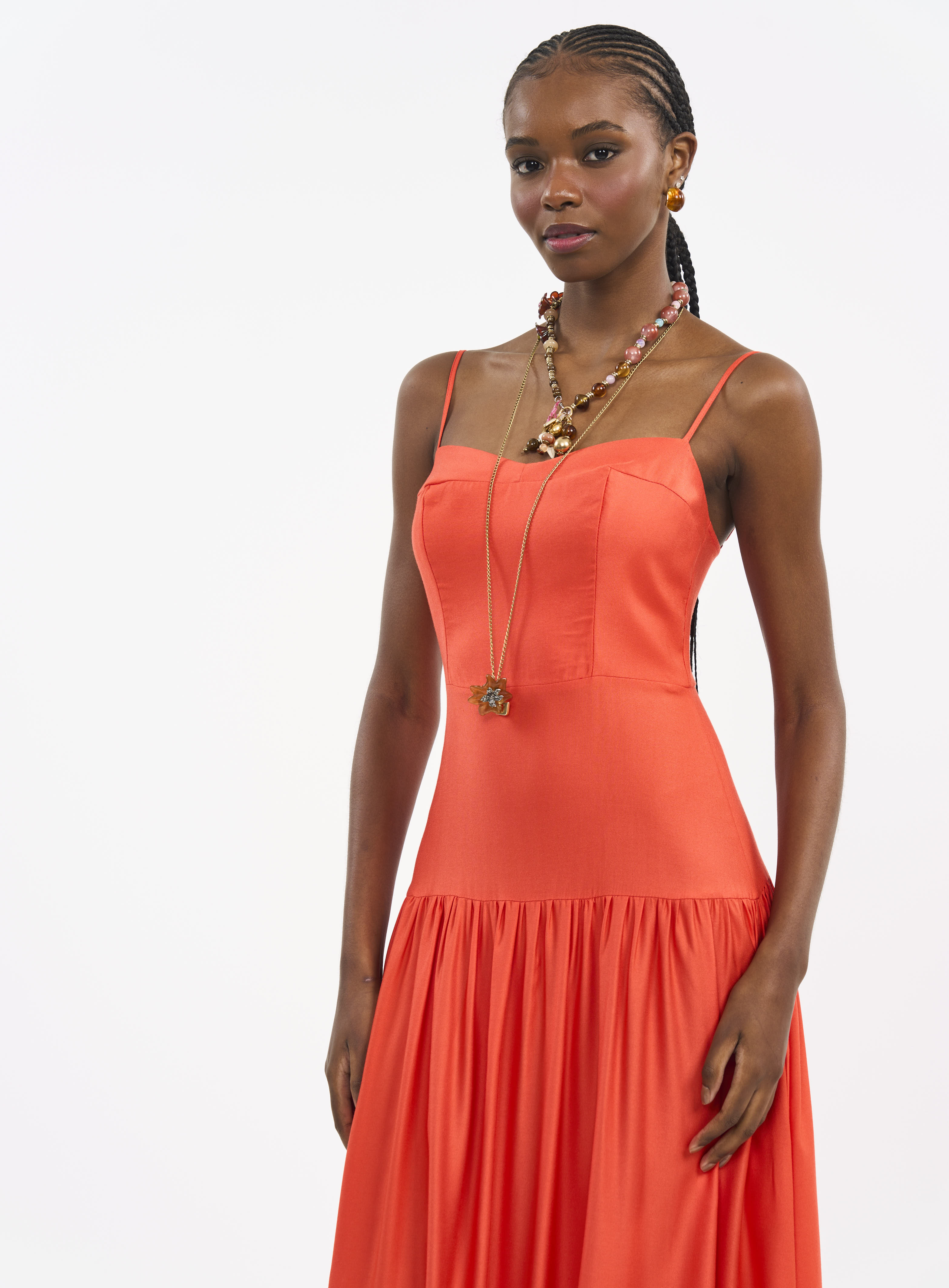 VESTIDO COLCCI P LARANJA UCELLO