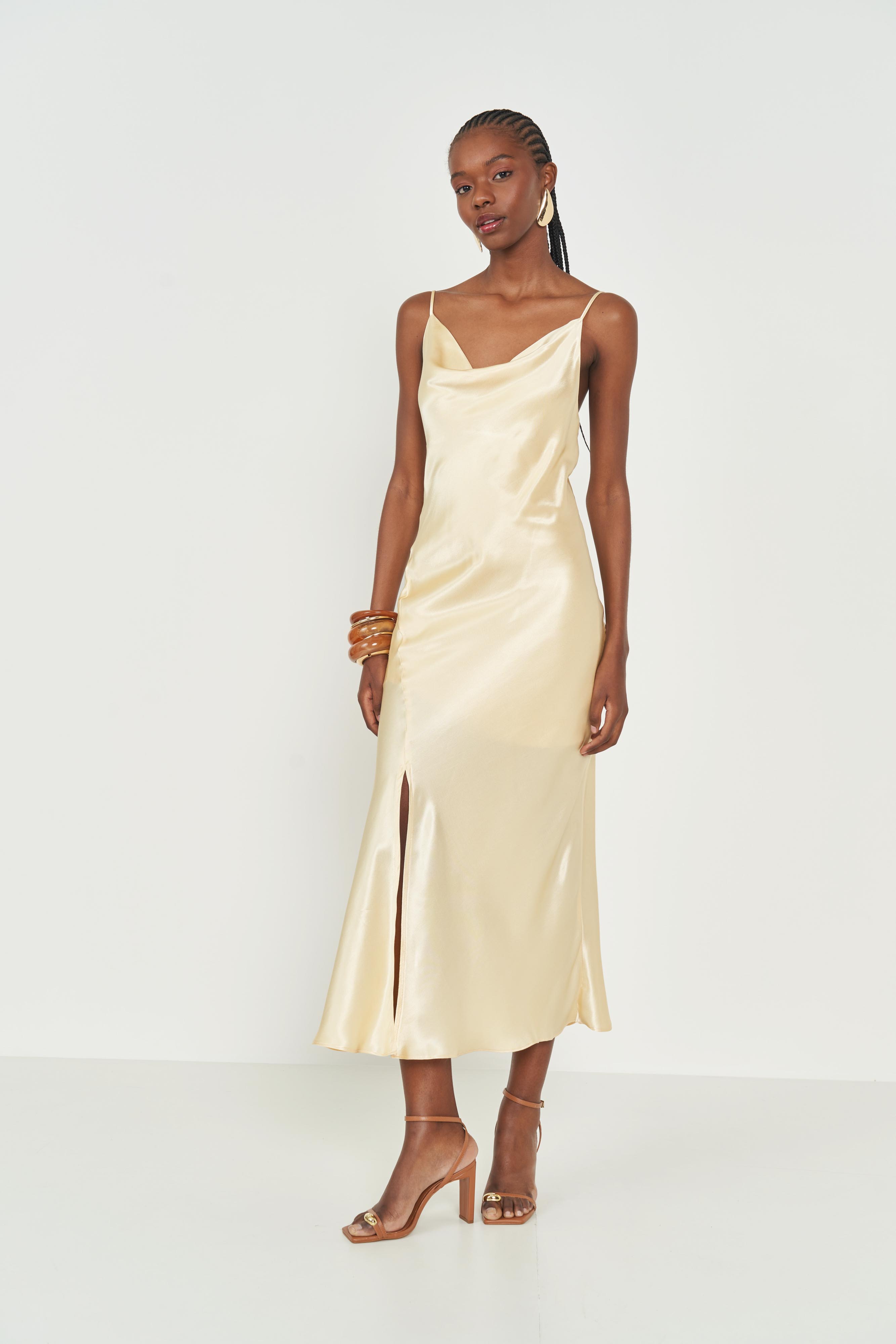 VESTIDO COLCCI M BEGE BRISTOL