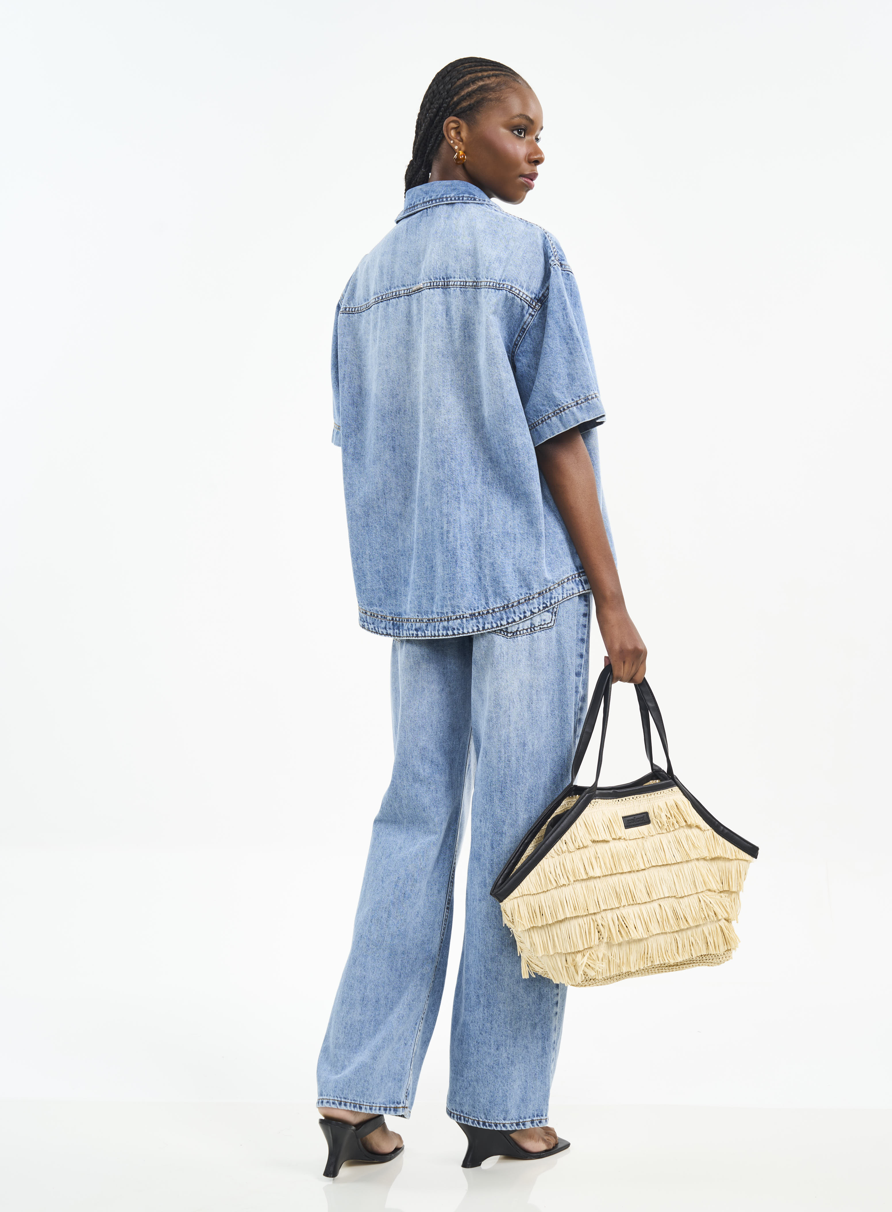 CALÇA JEANS LEONI LOW 34 INDIGO