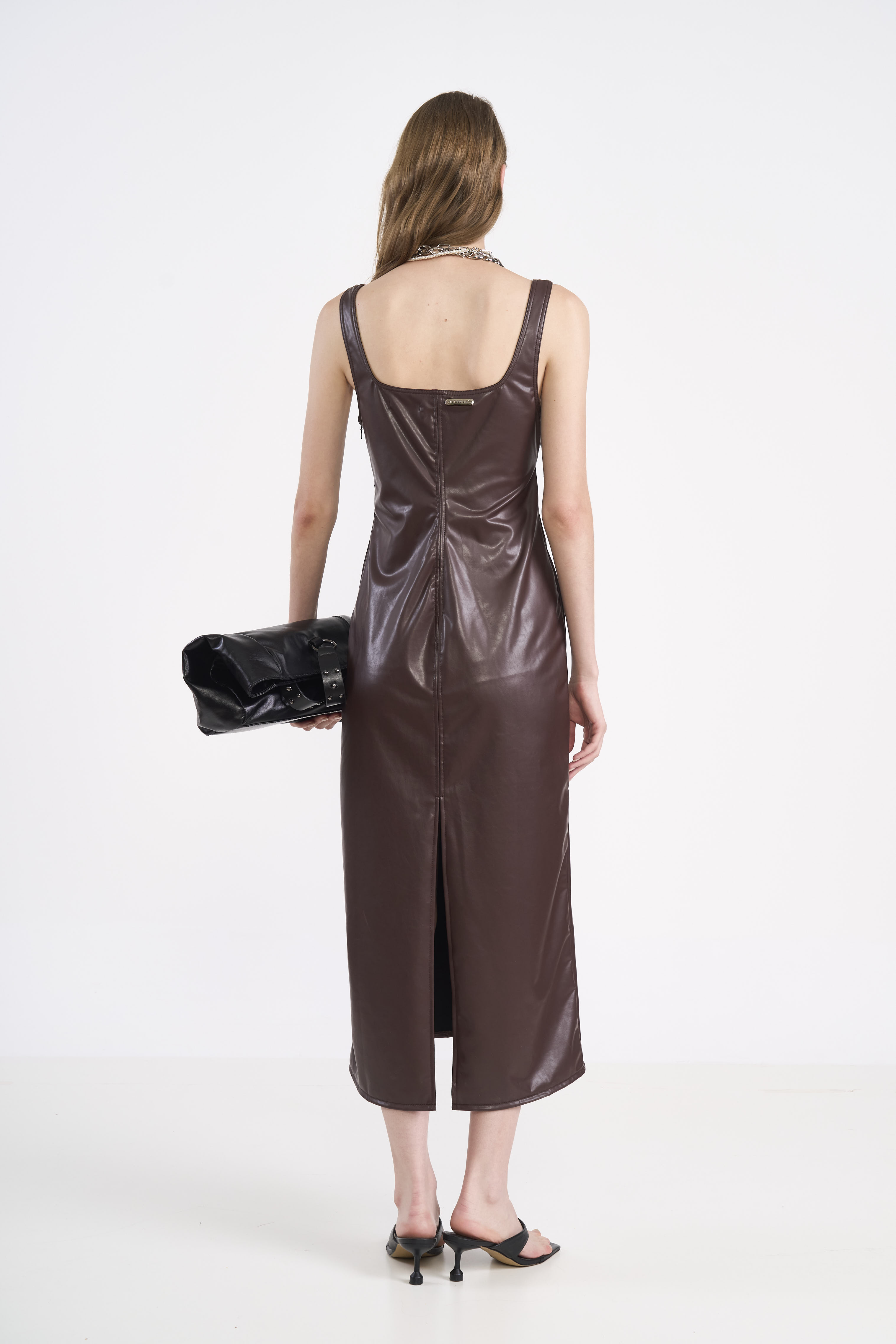 VESTIDO COLCCI G MARROM ROCCIA