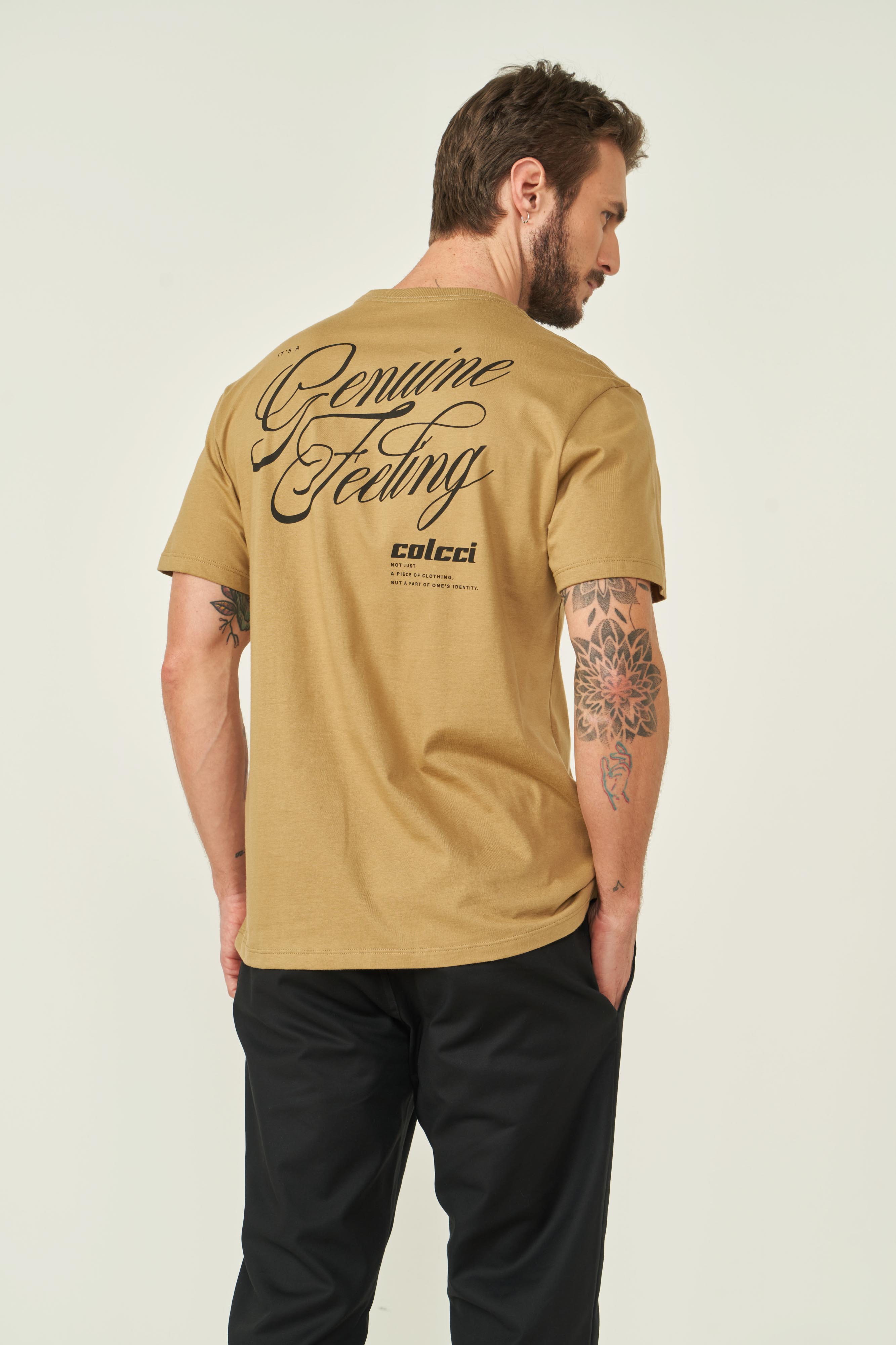 CAMISETA COLCCI M BEGE TIGER