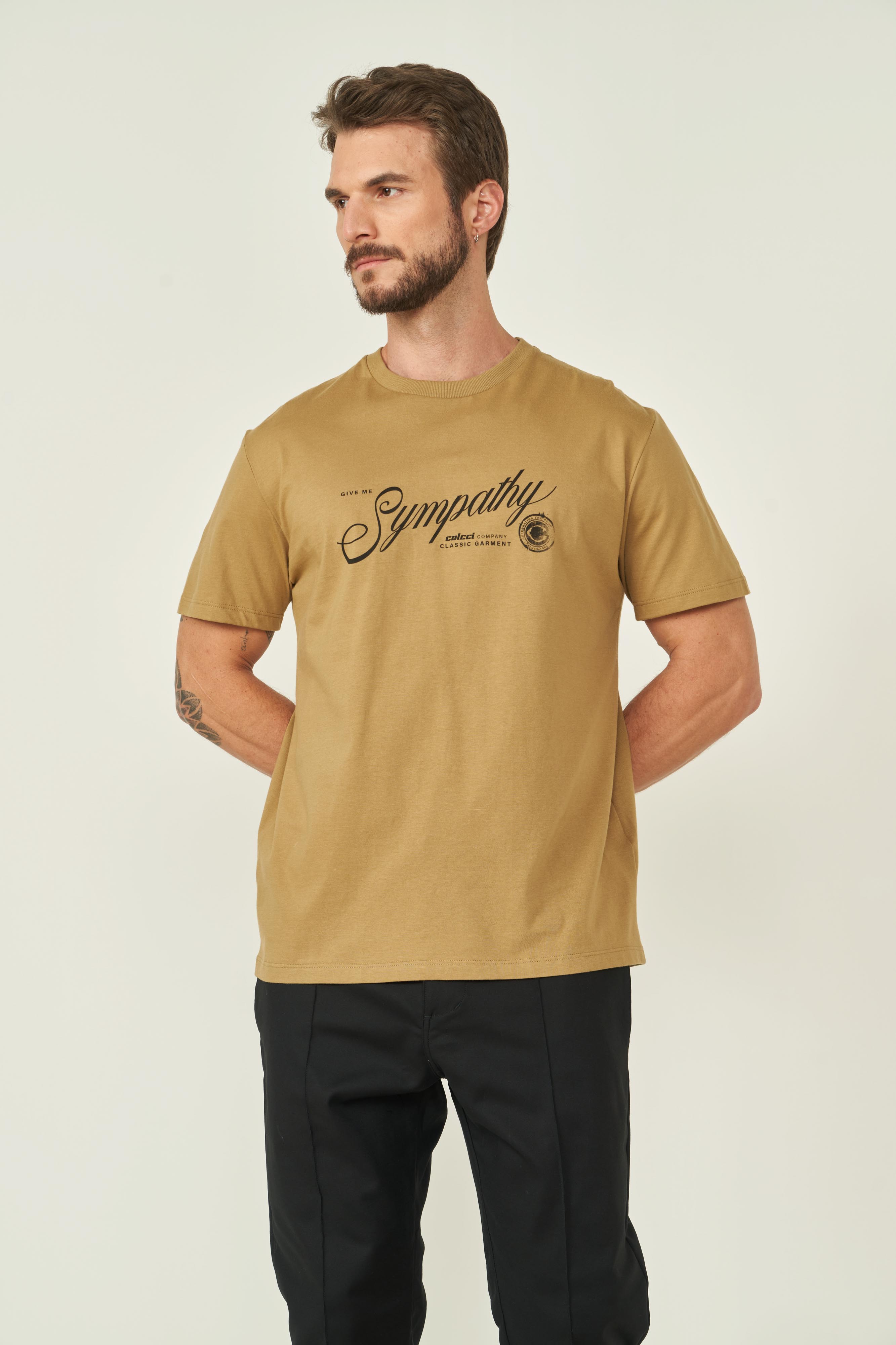CAMISETA COLCCI M BEGE TIGER
