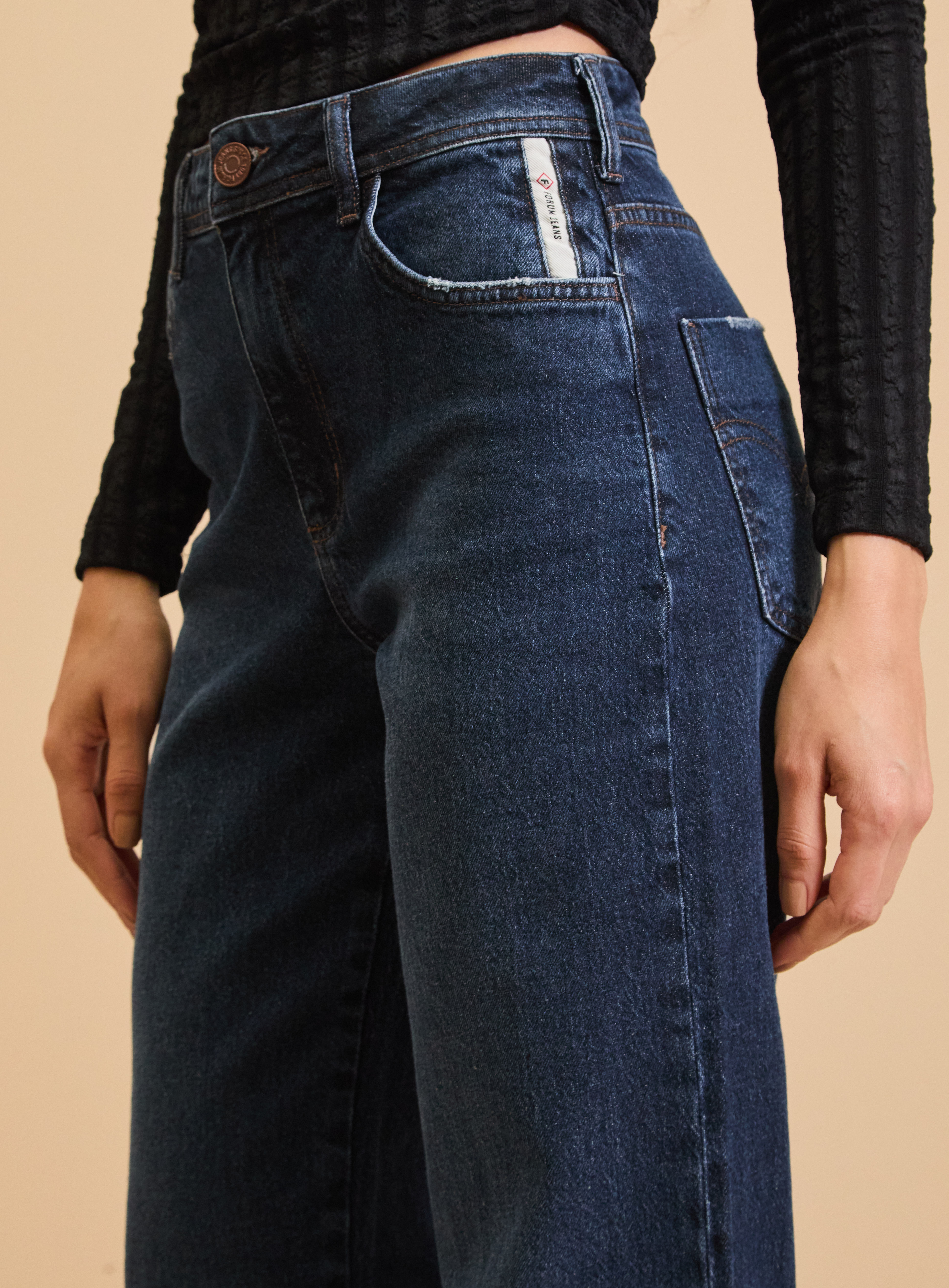 CALÇA JEANS RAQUEL WIDE LEG STRETCH