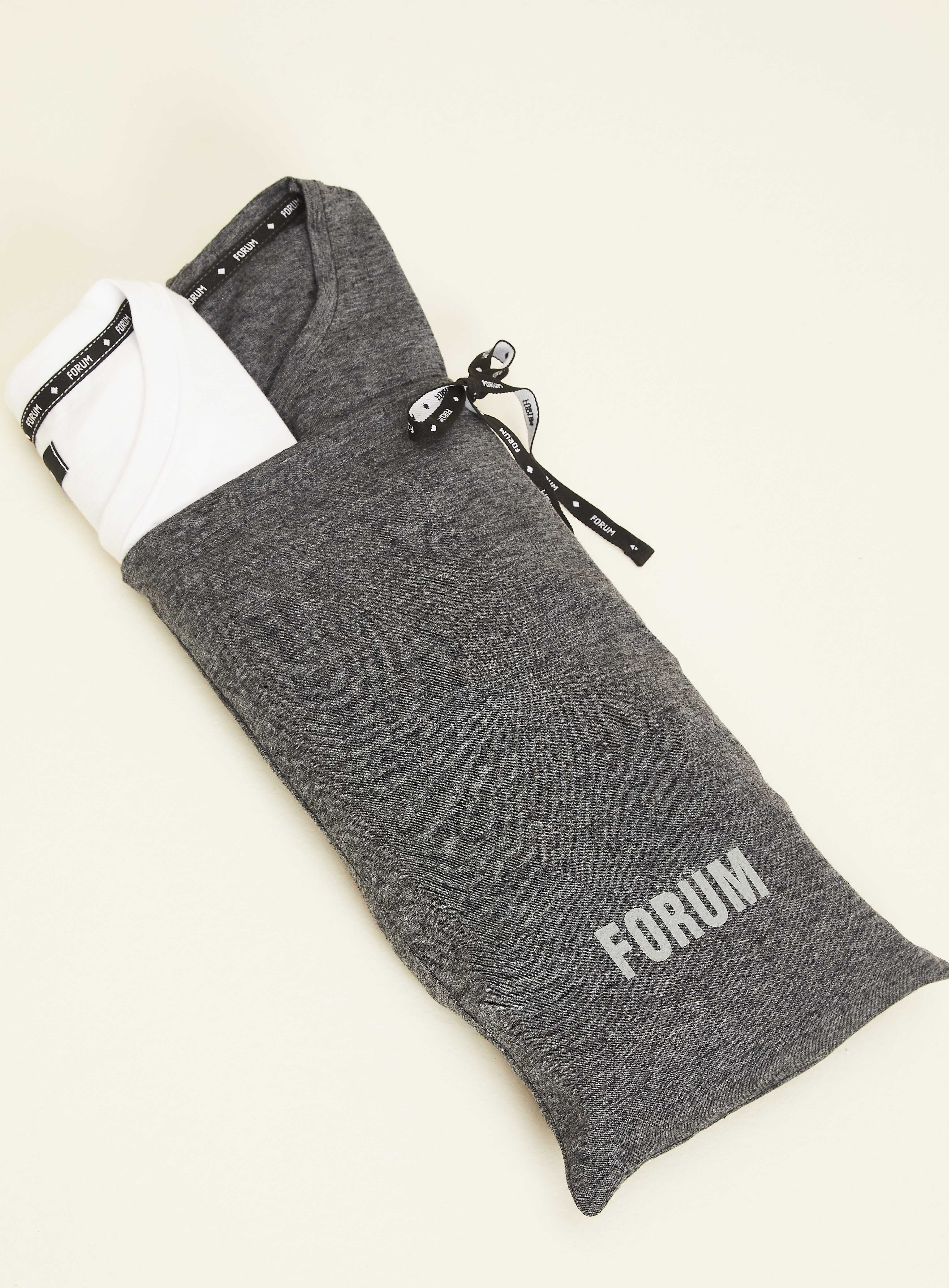 CAMISETA FORUM PACK 2PEÇAS GG PRETO/BRANCO