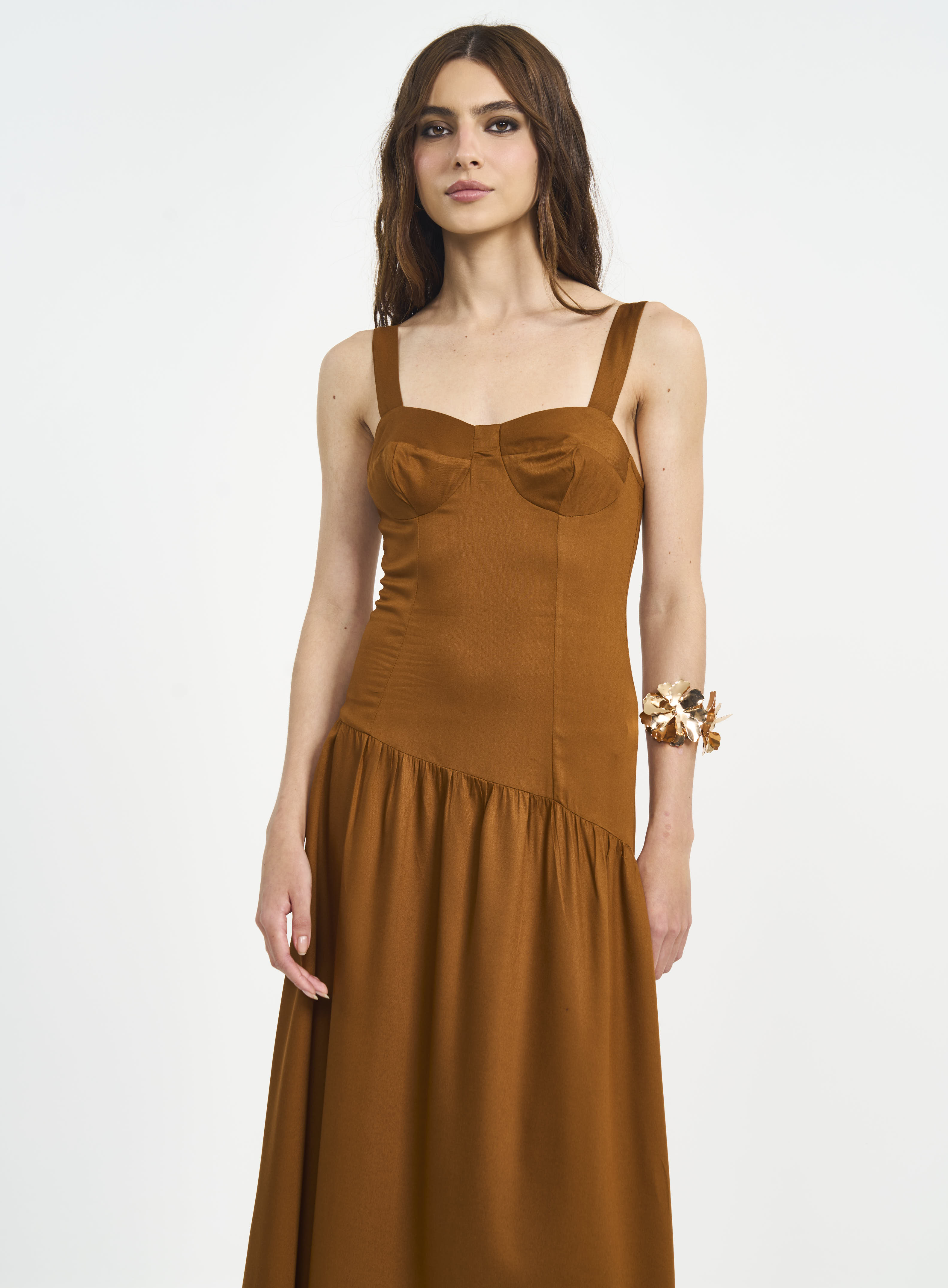 VESTIDO COLCCI M MARROM DROME