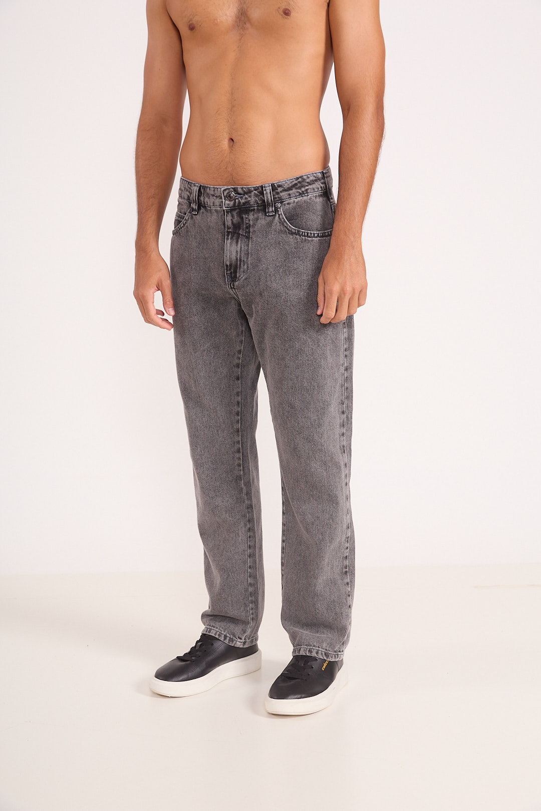 CALÇA JEANS RETA 40 IND.PRETO