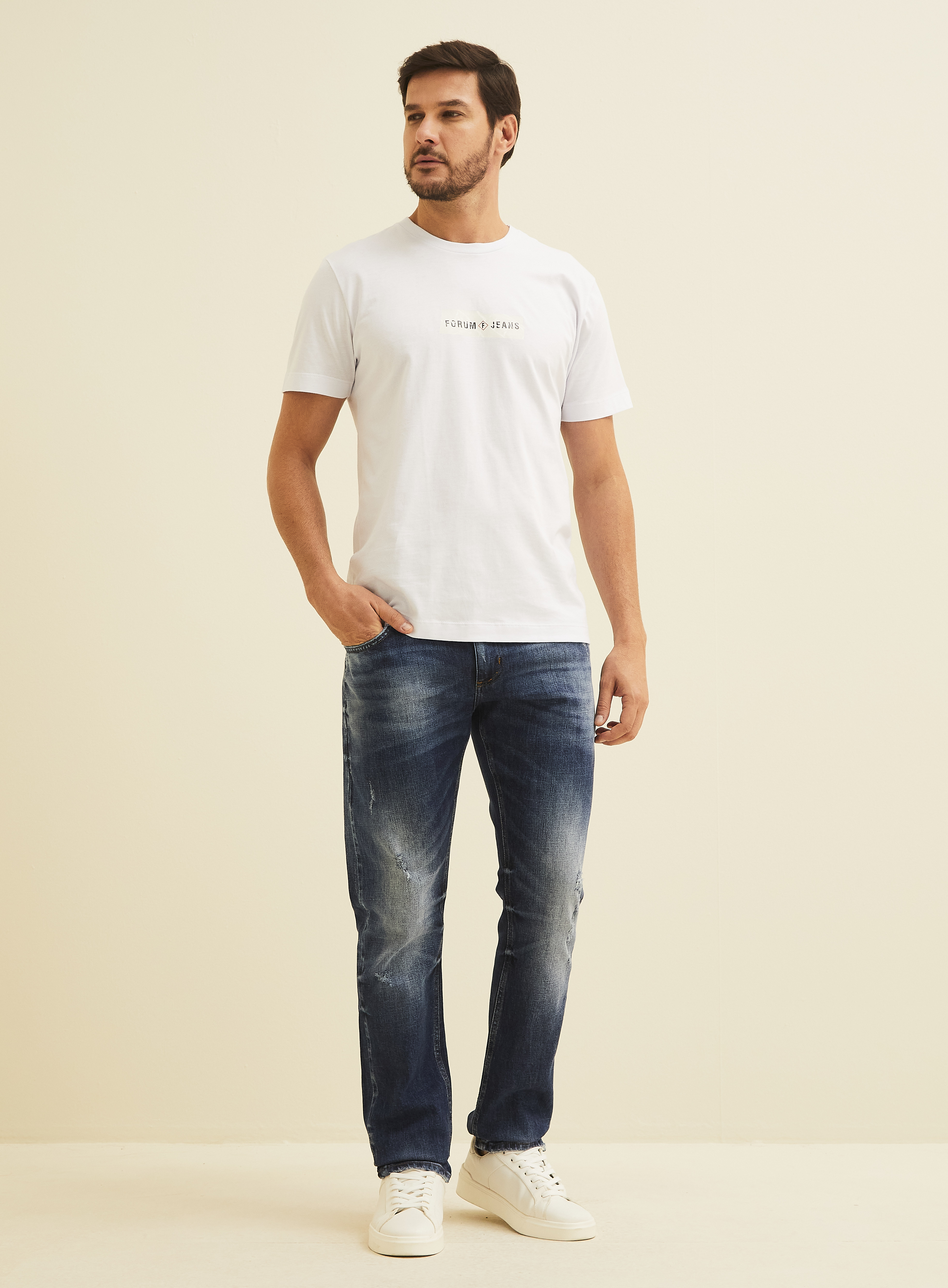 CALÇA JEANS PAUL SLIM 42 INDIGO