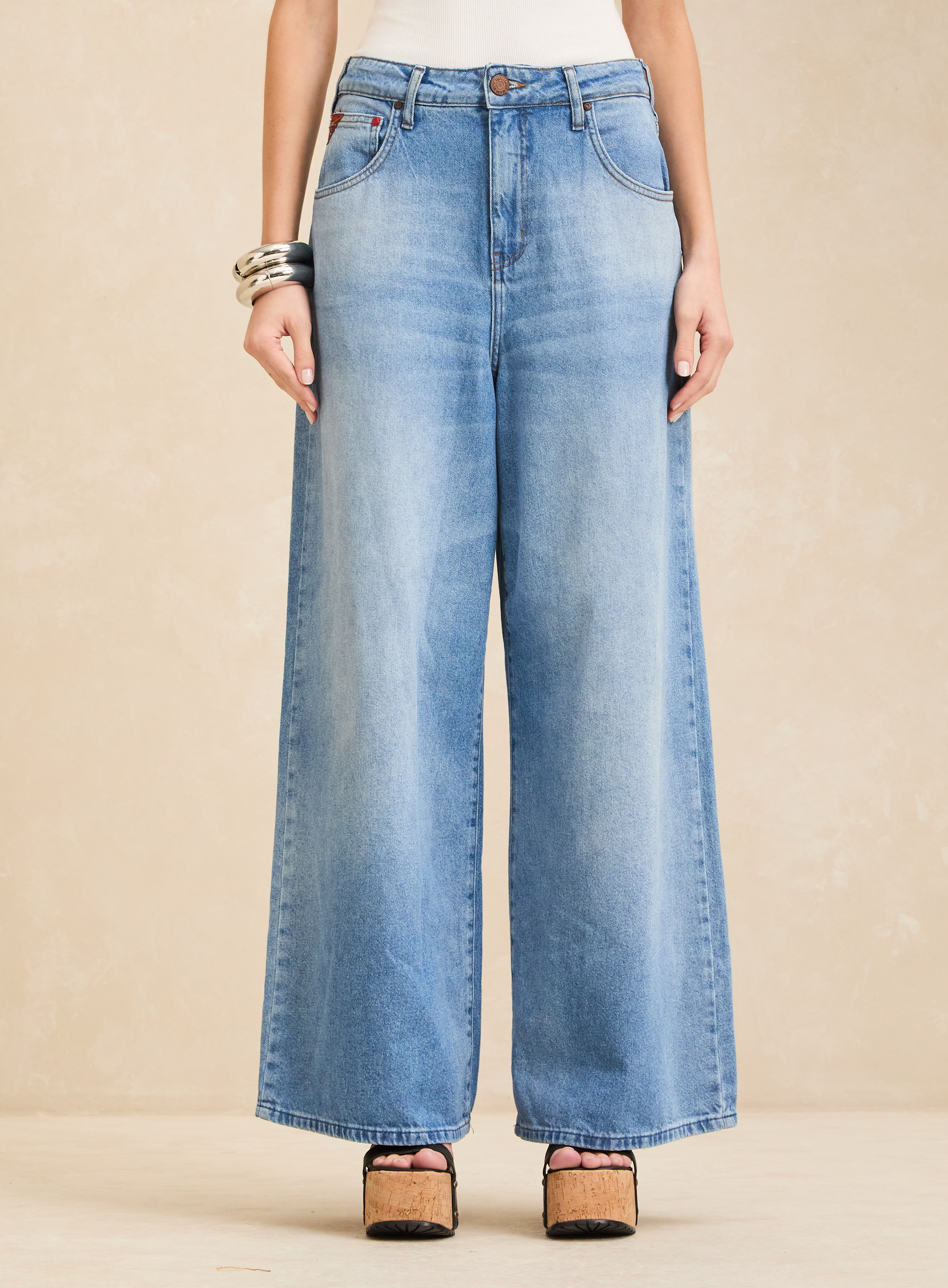CALÇA JEANS BAGGY 36 INDIGO
