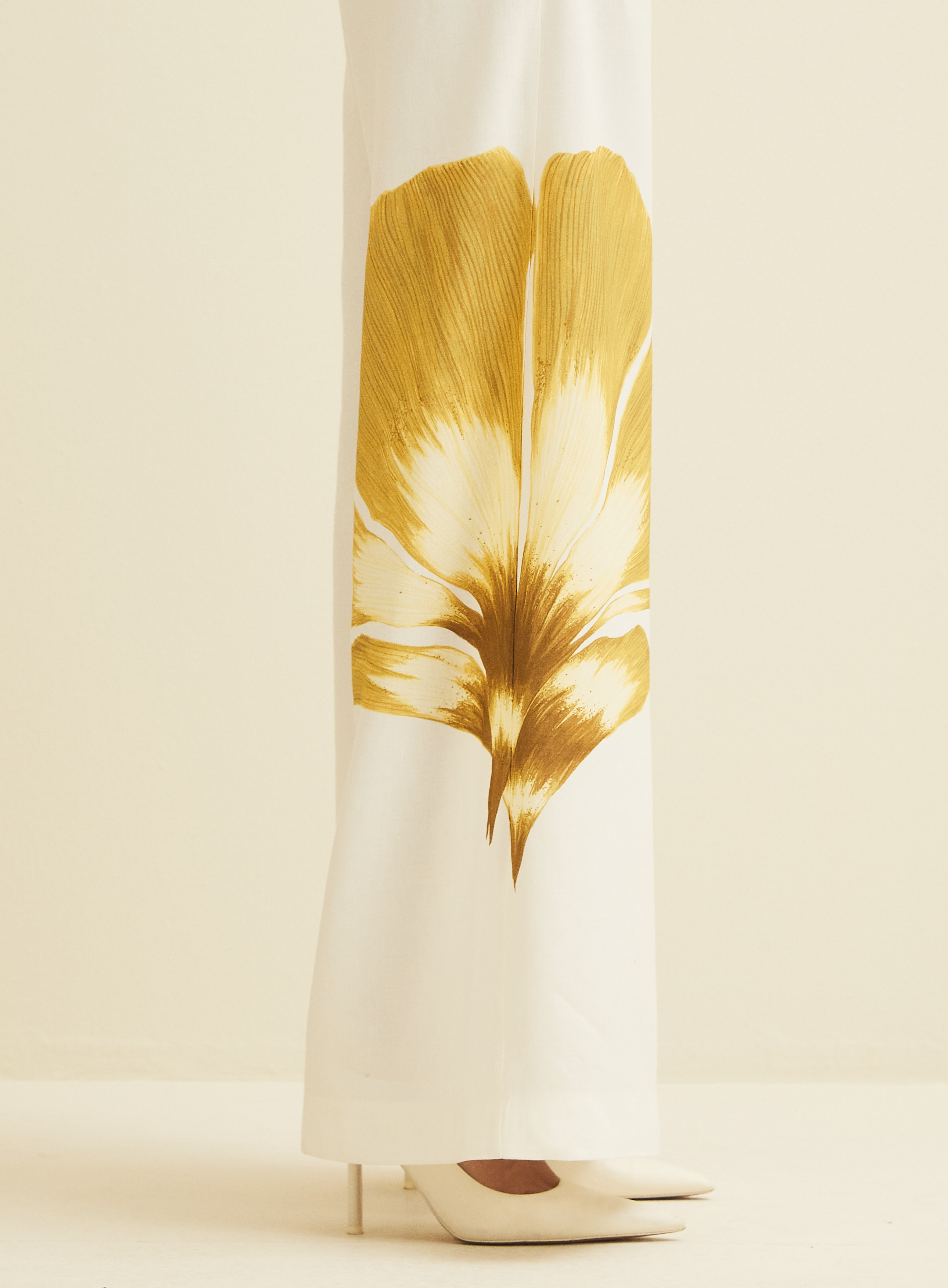 CALÇA LINHO ESTAMPADA P WATERCOLO.BLOOM