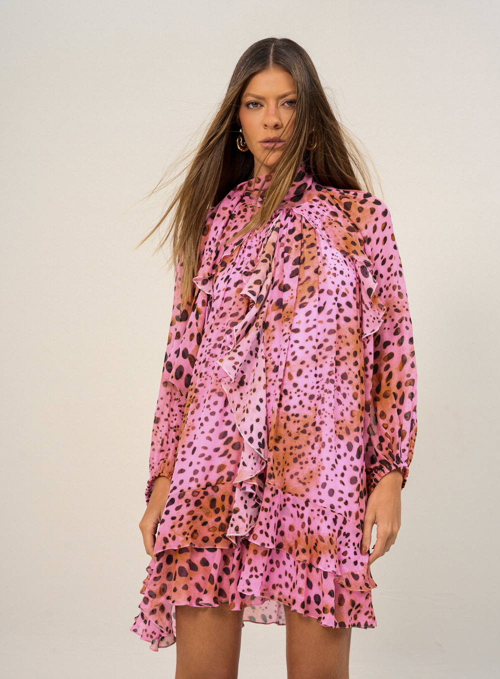 VESTIDO ESTAMPADO G PINK JAGUAR