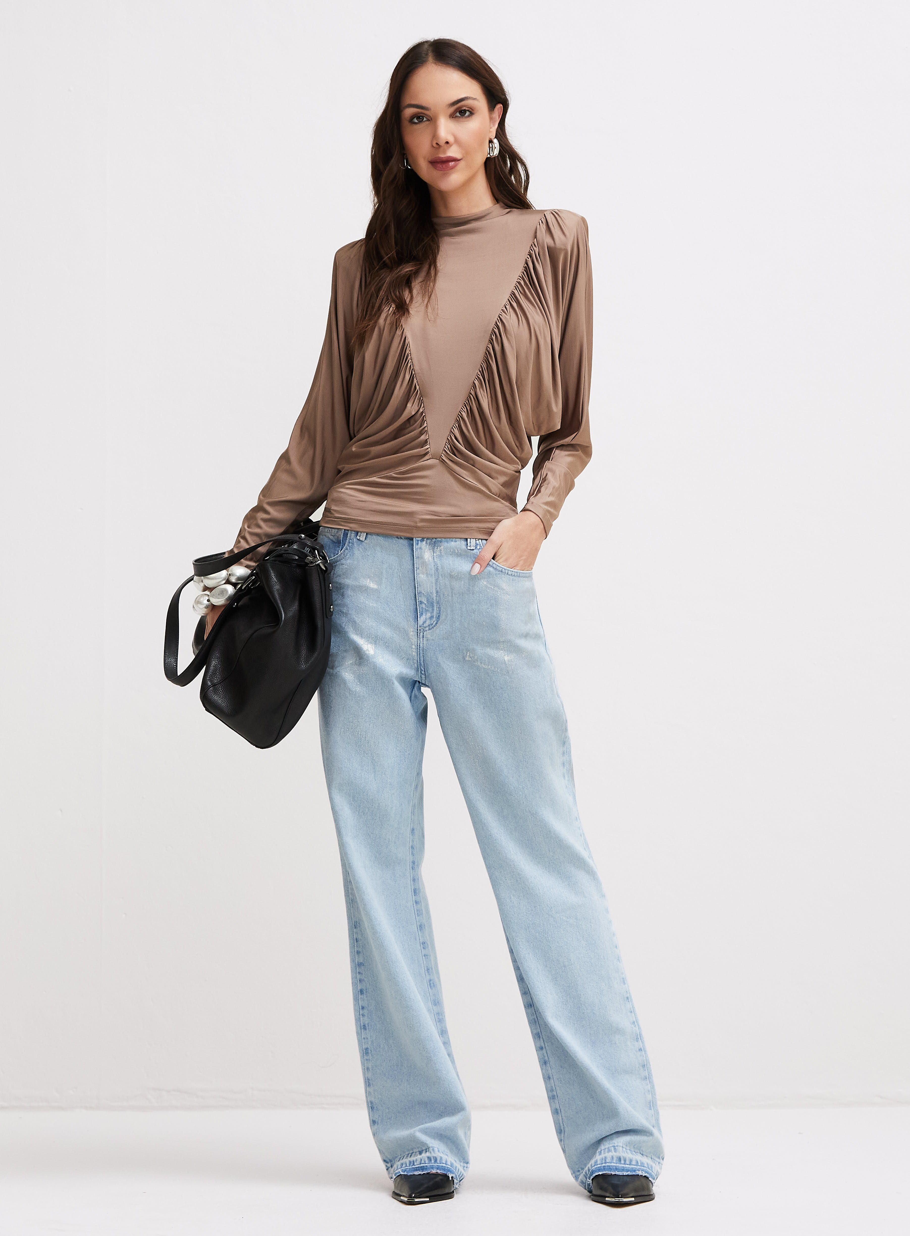 CALÇA JEANS RAQUEL WIDE LEG 38 INDIGO