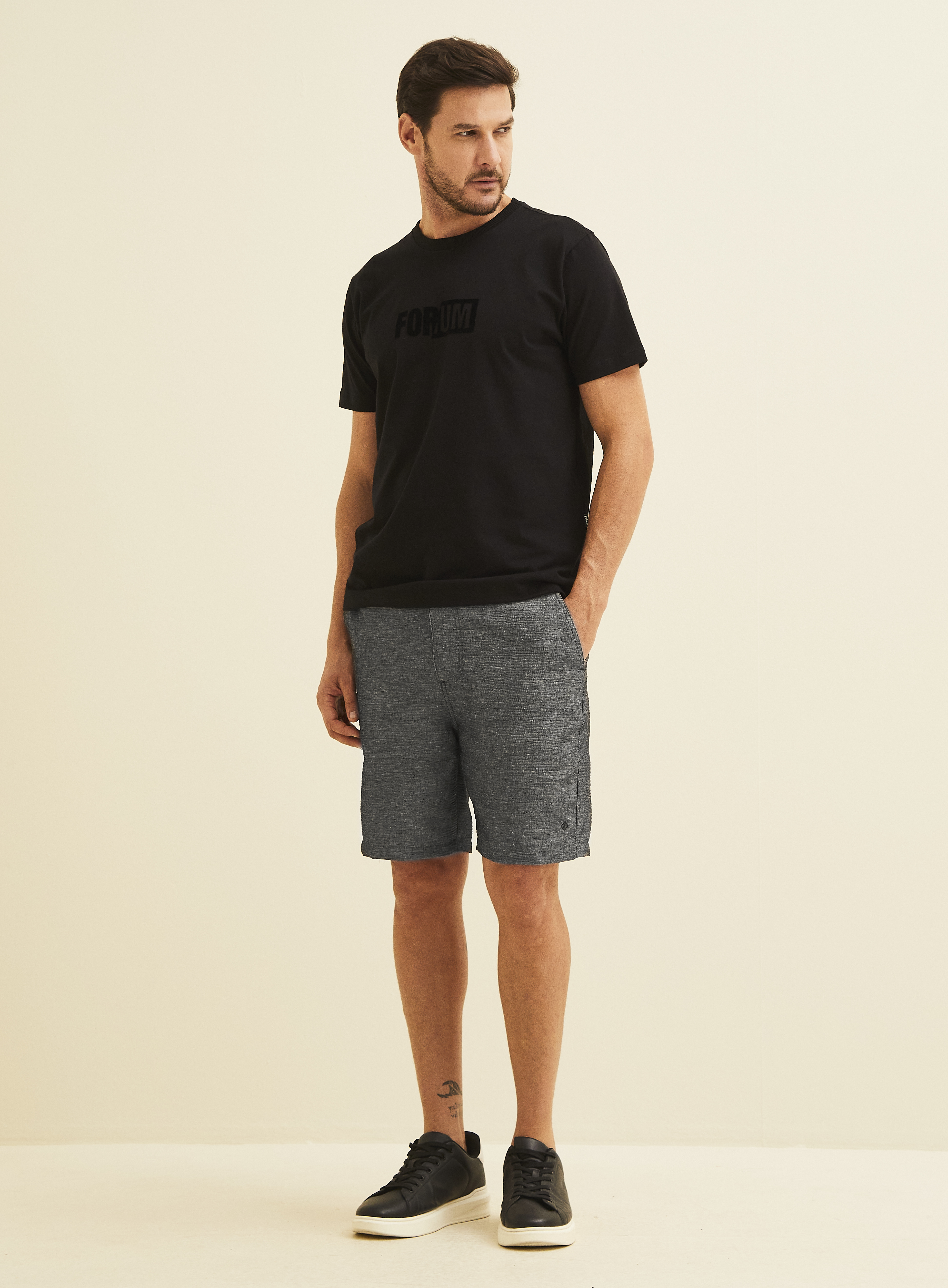 BERMUDA LINHO GG PRETO