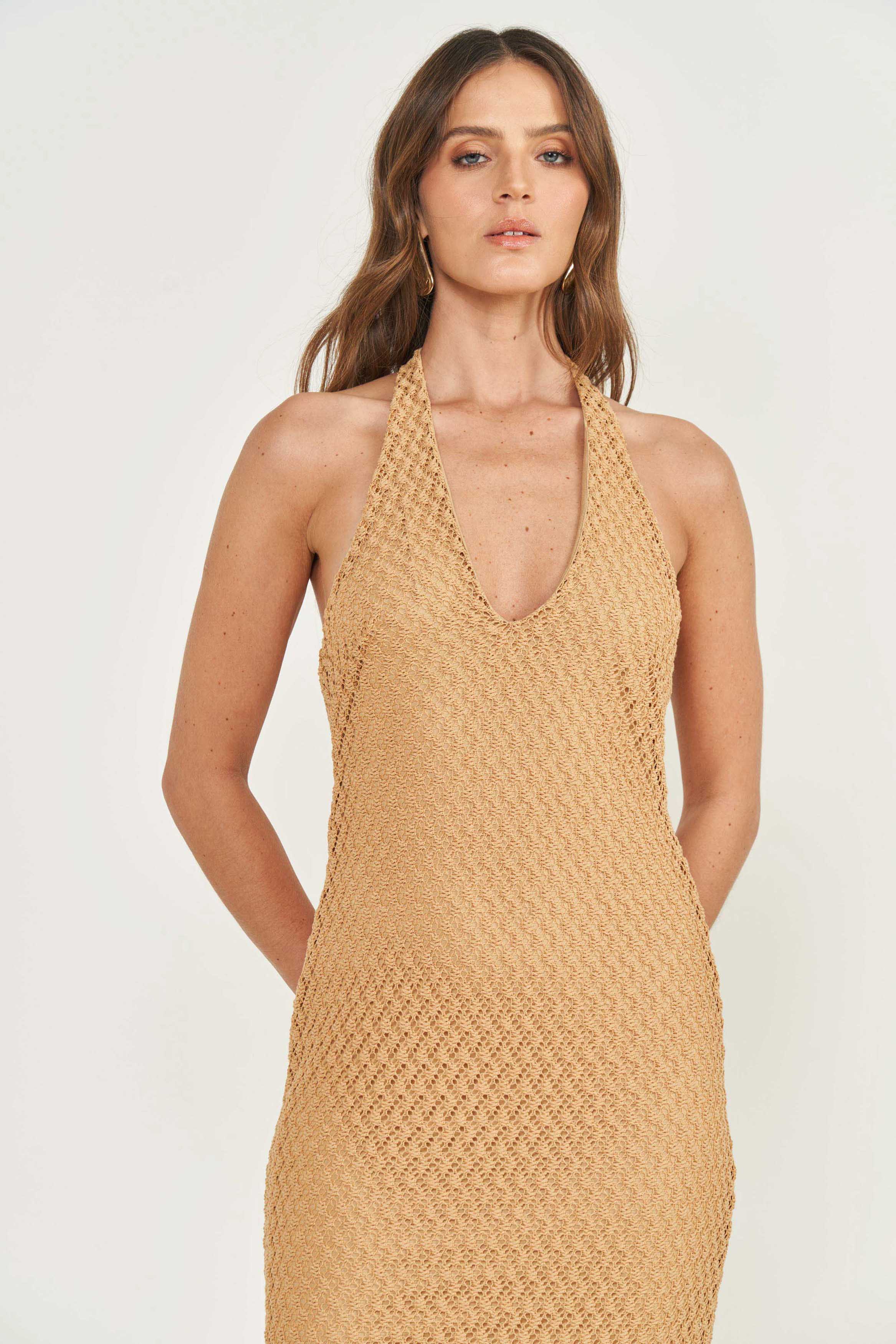 VESTIDO COLCCI G BEGE FLAVO