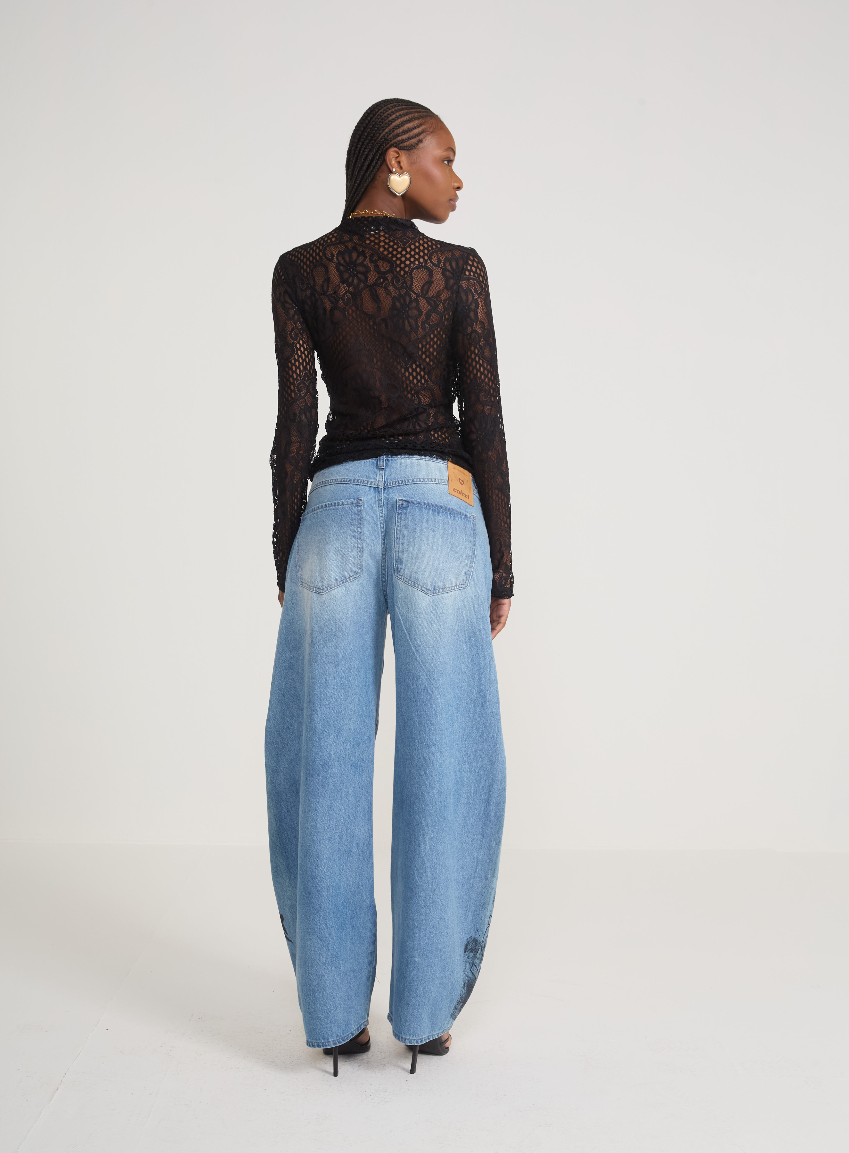 CALÇA JEANS BARRIL 40 NAO ESTAMP
