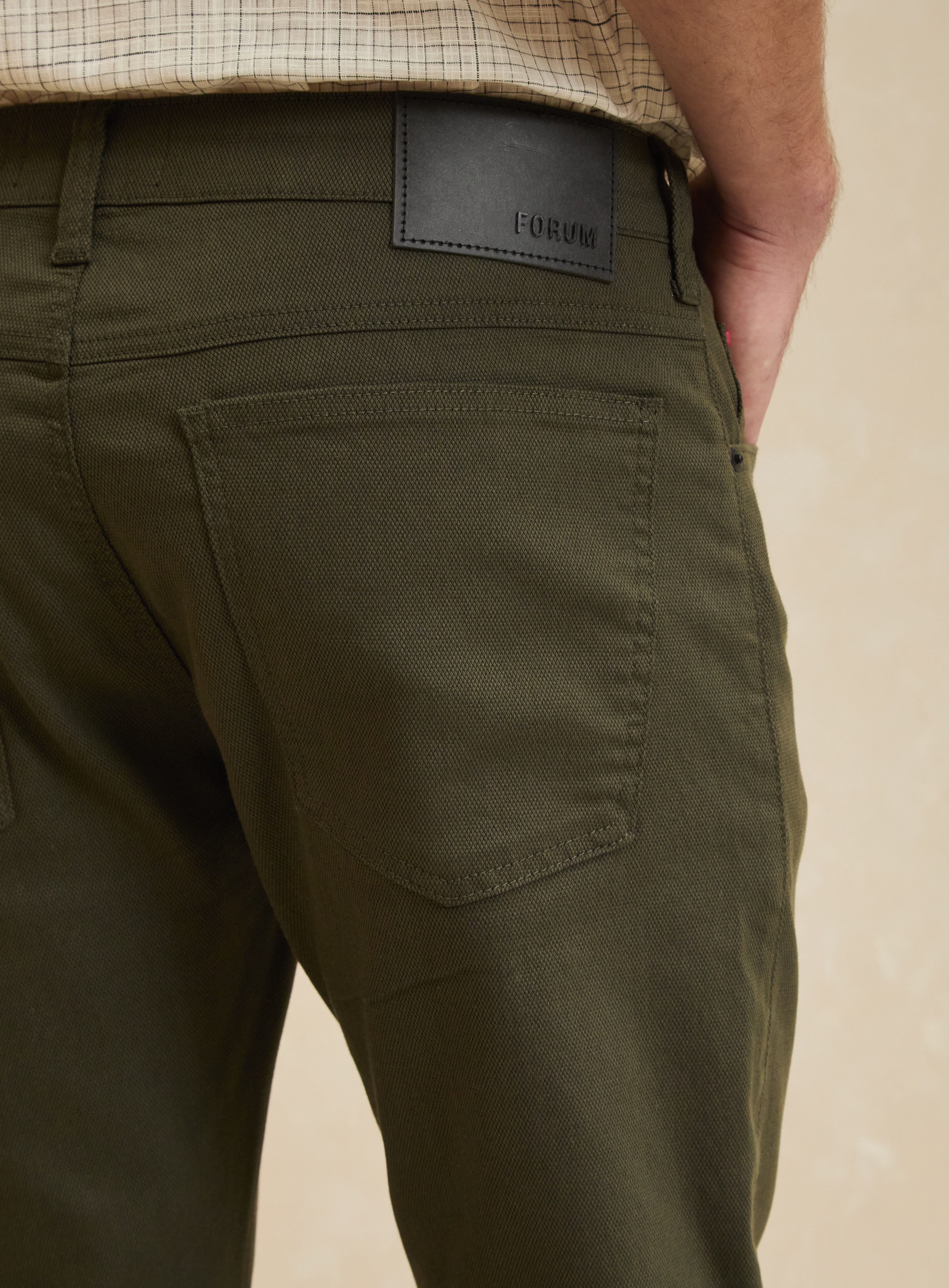 CALÇA SARJA PAUL SLIM 38 VERDE TARMAC