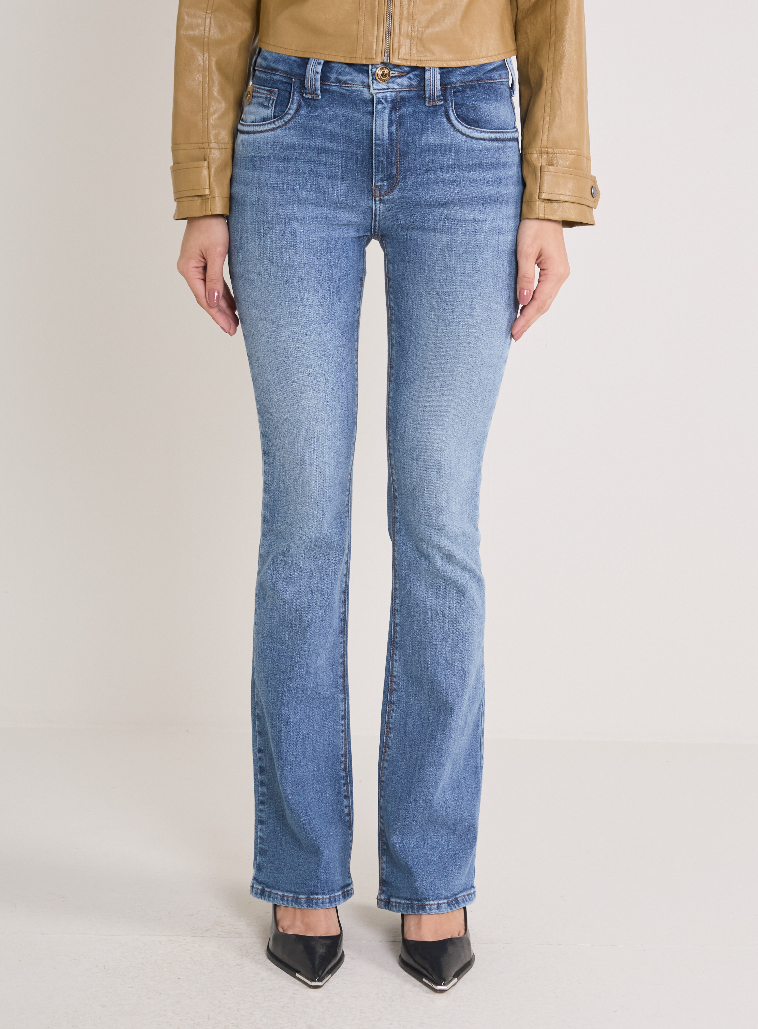 CALÇA JEANS BOOT CUT 40 INDIGO