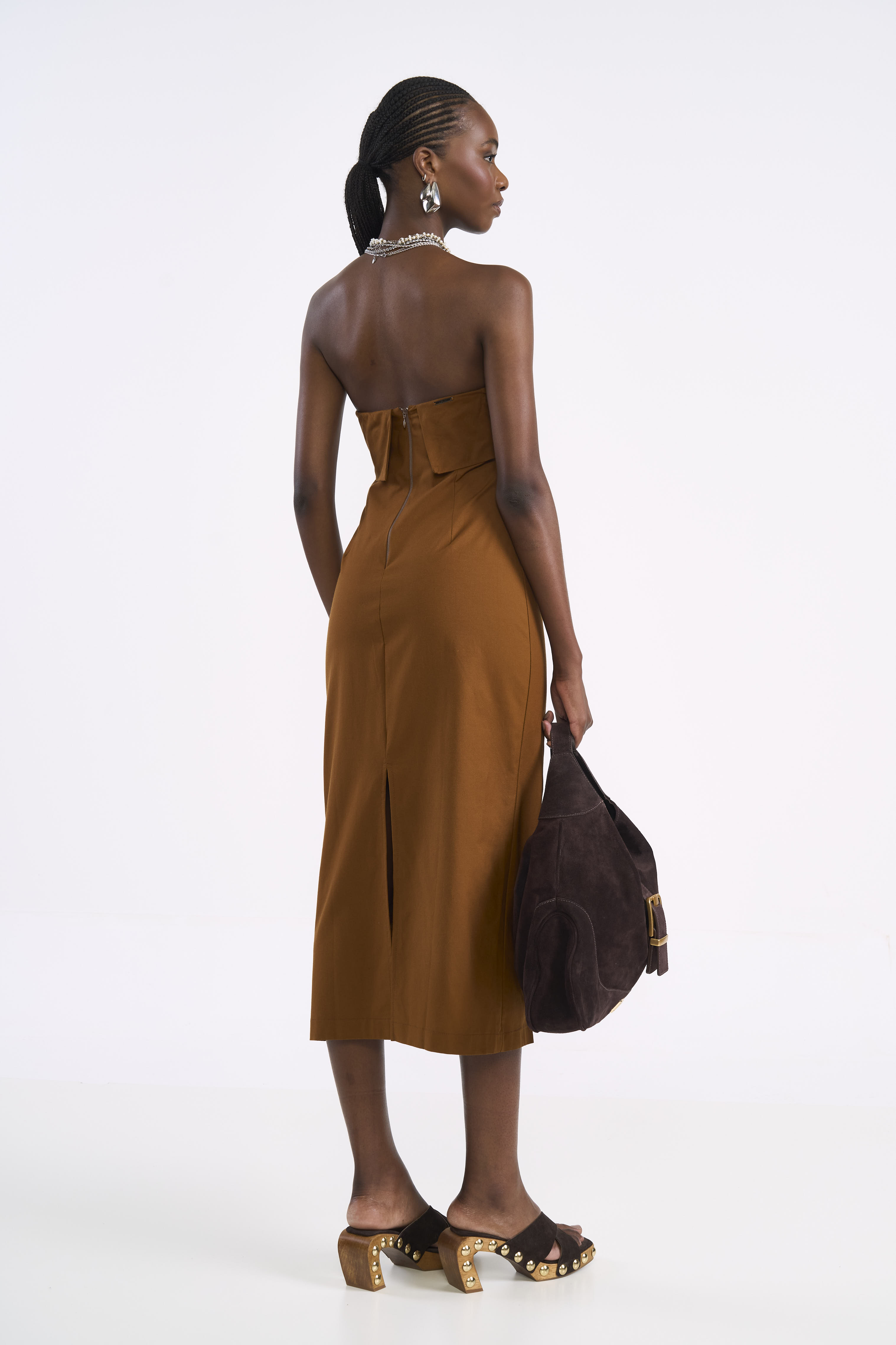 VESTIDO COLCCI G MARROM DROME