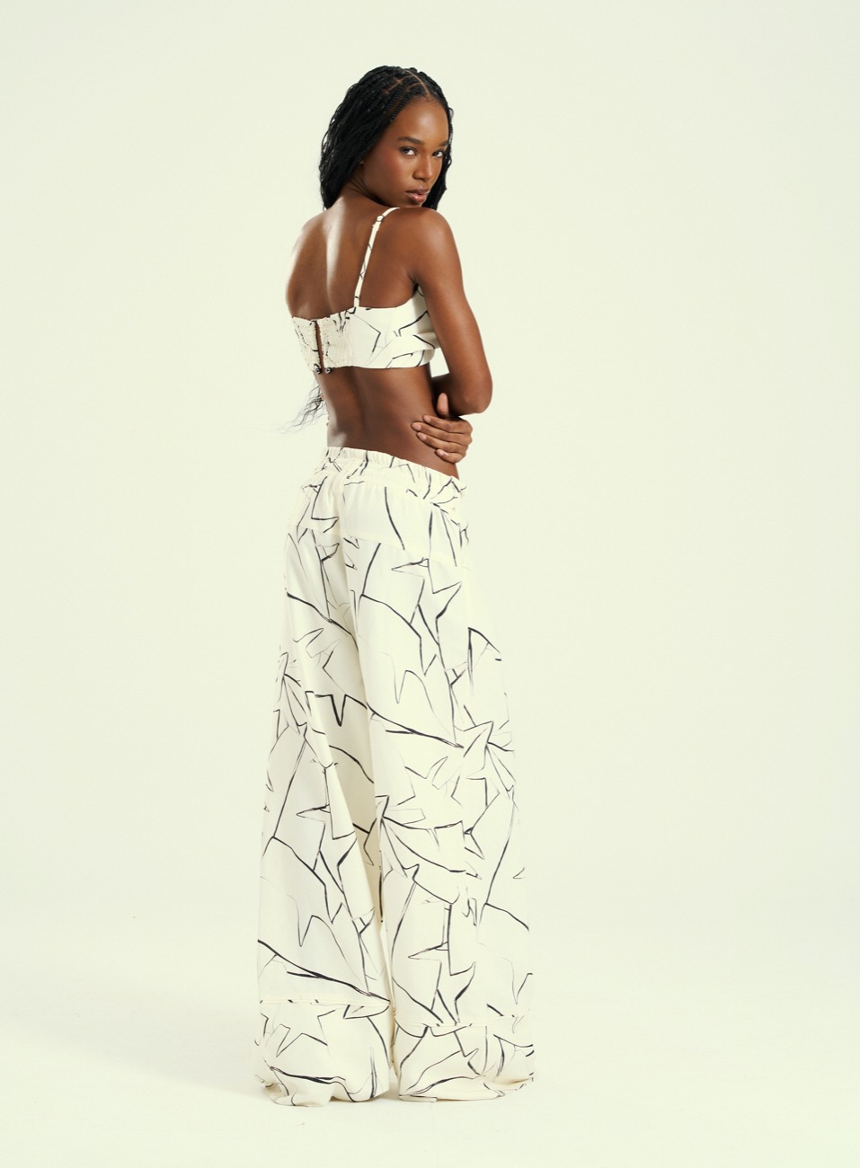 CALÇA LINHO ESTAMPADA G CONTEMP.LIN.OFF