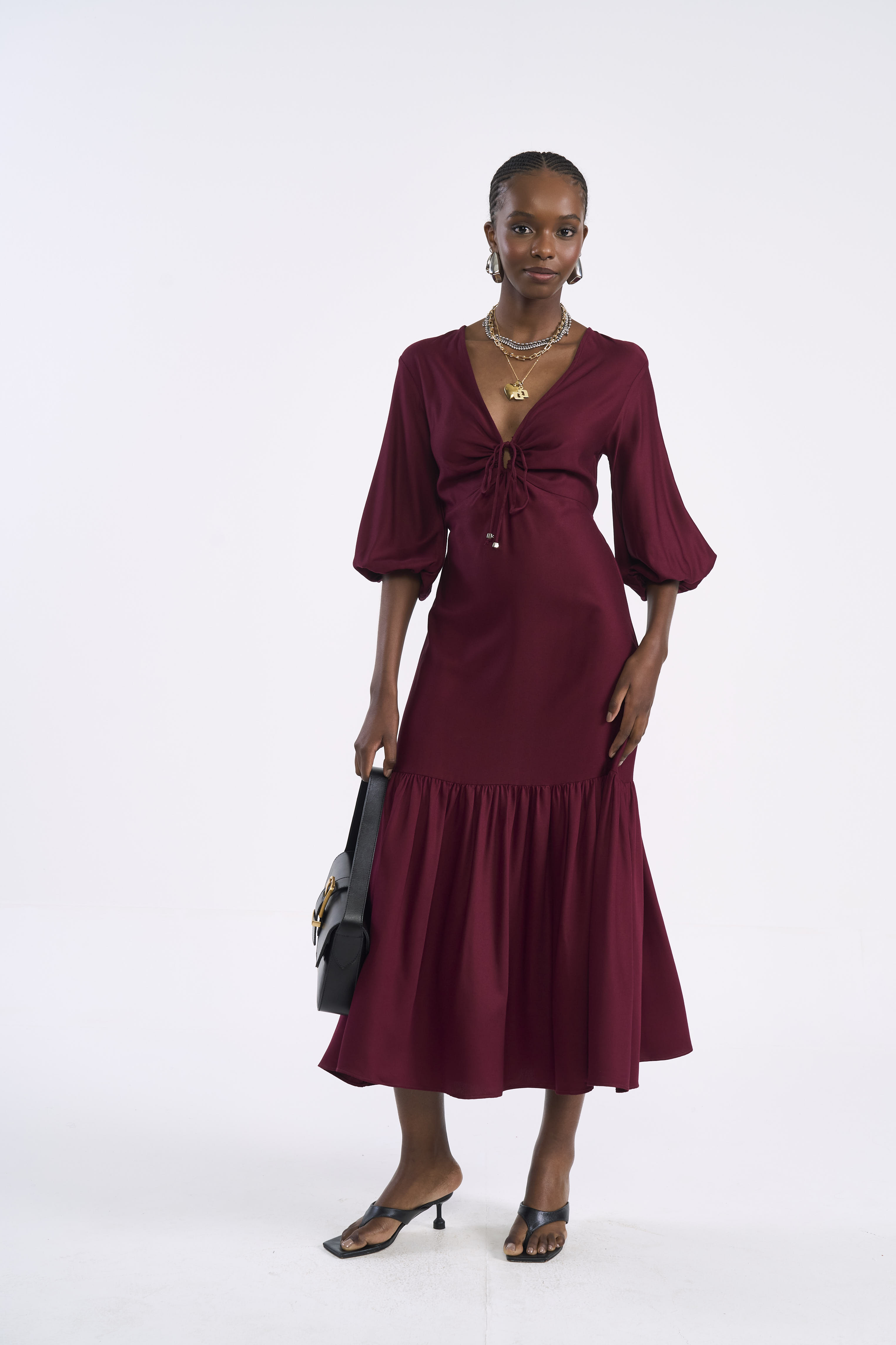 VESTIDO COLCCI P BORDO BLOODSTONE
