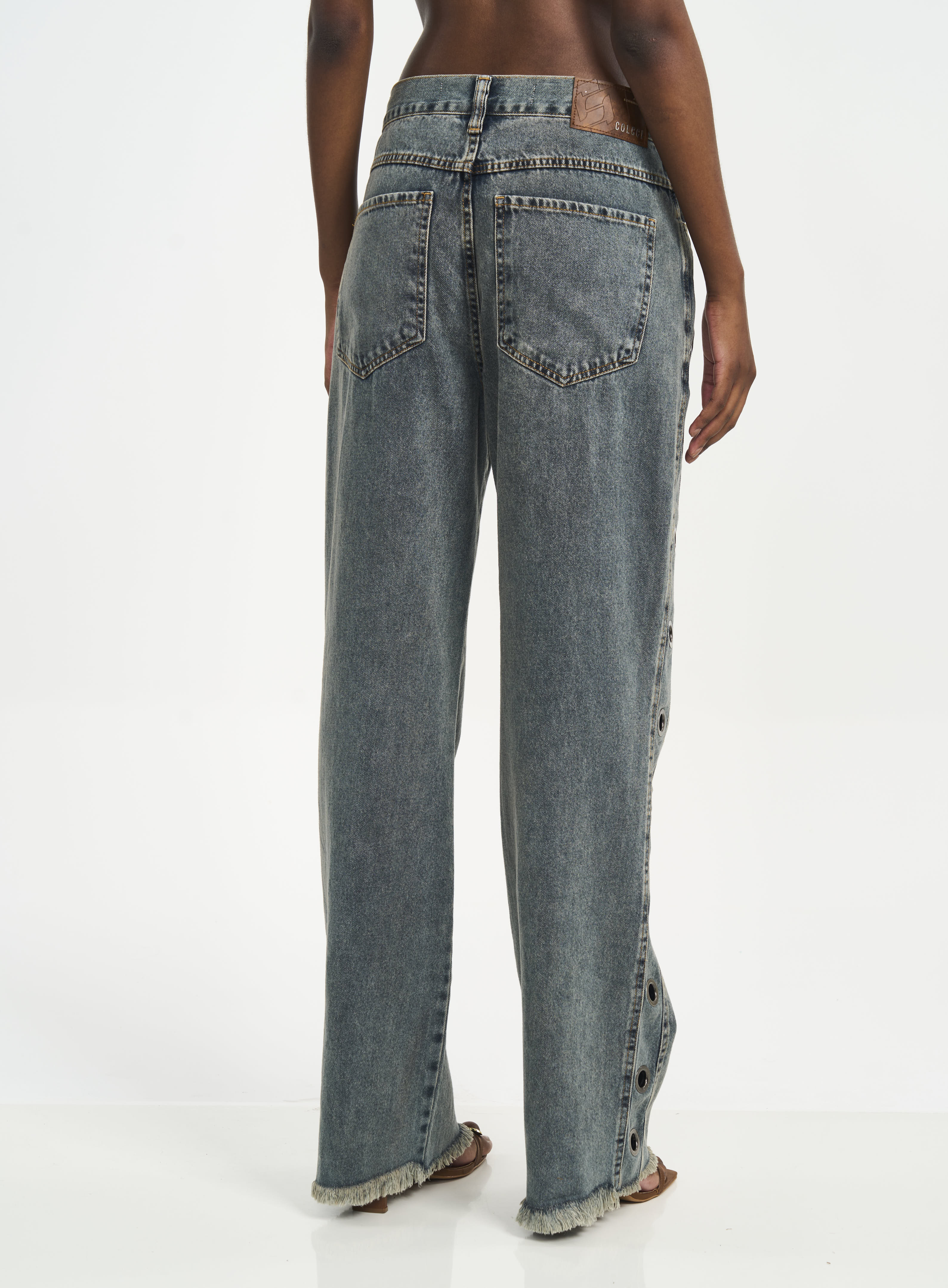 CALÇA JEANS LEONI LOW 38 INDIGO