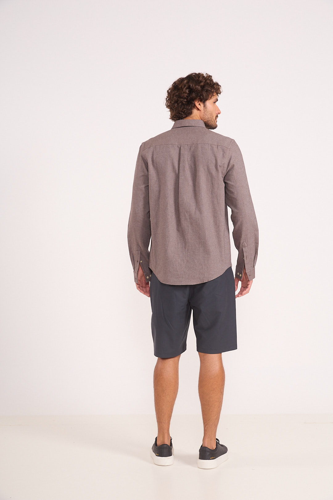 CAMISA RELAX GG MARROM/OFF
