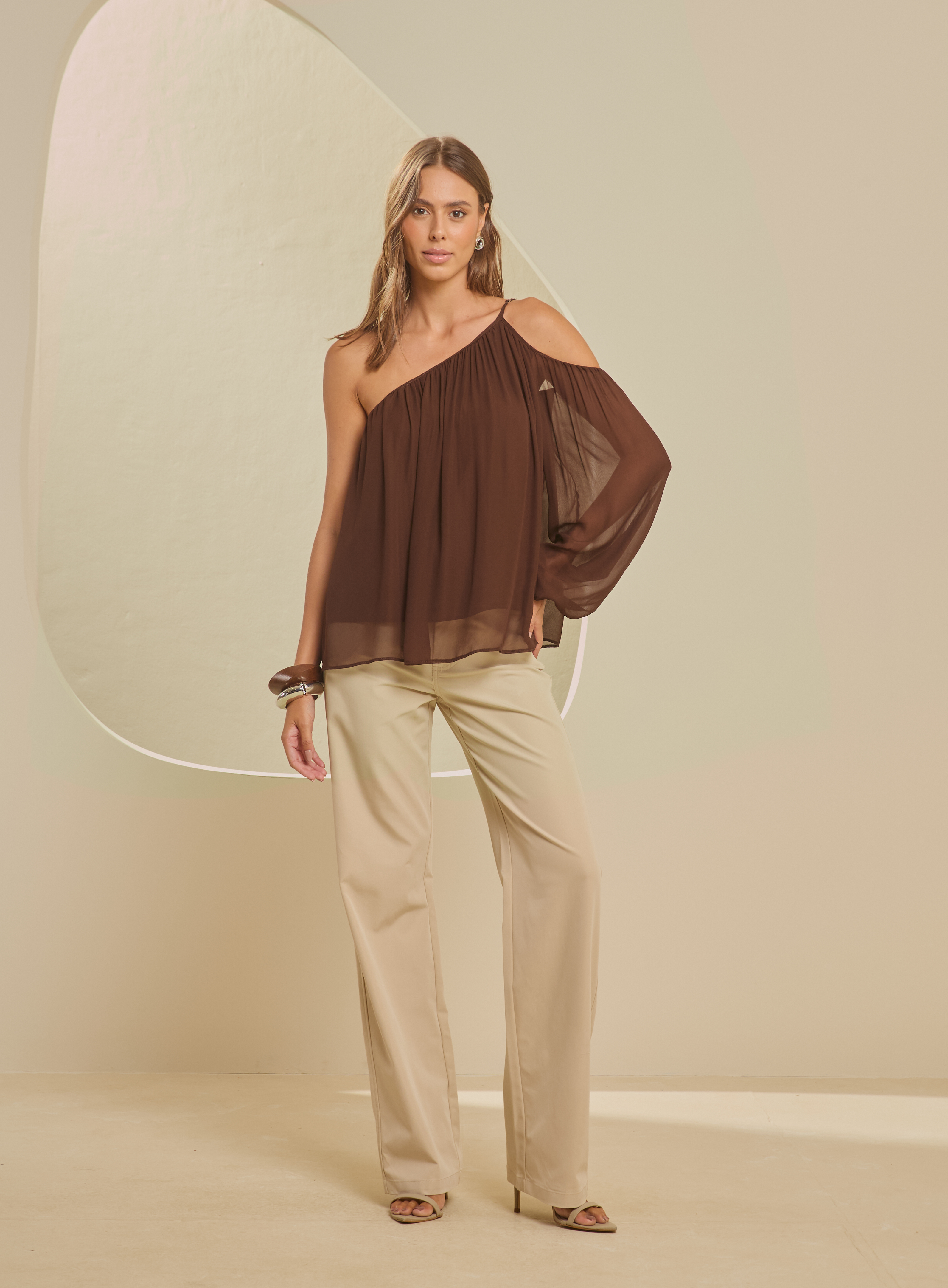 BLUSA FORUM M MARROM CUMIN