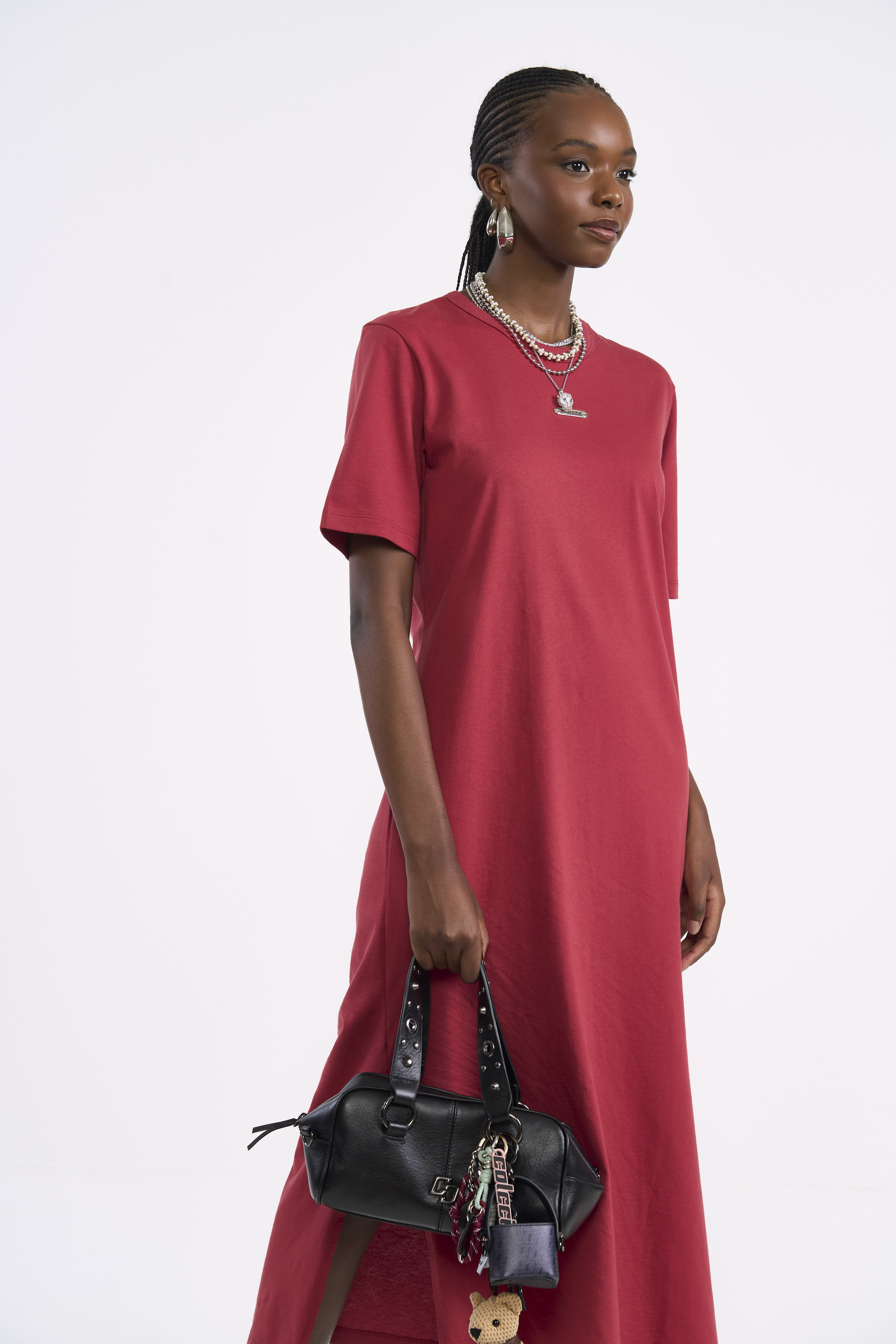 VESTIDO COLCCI G MARROM BEATEN B