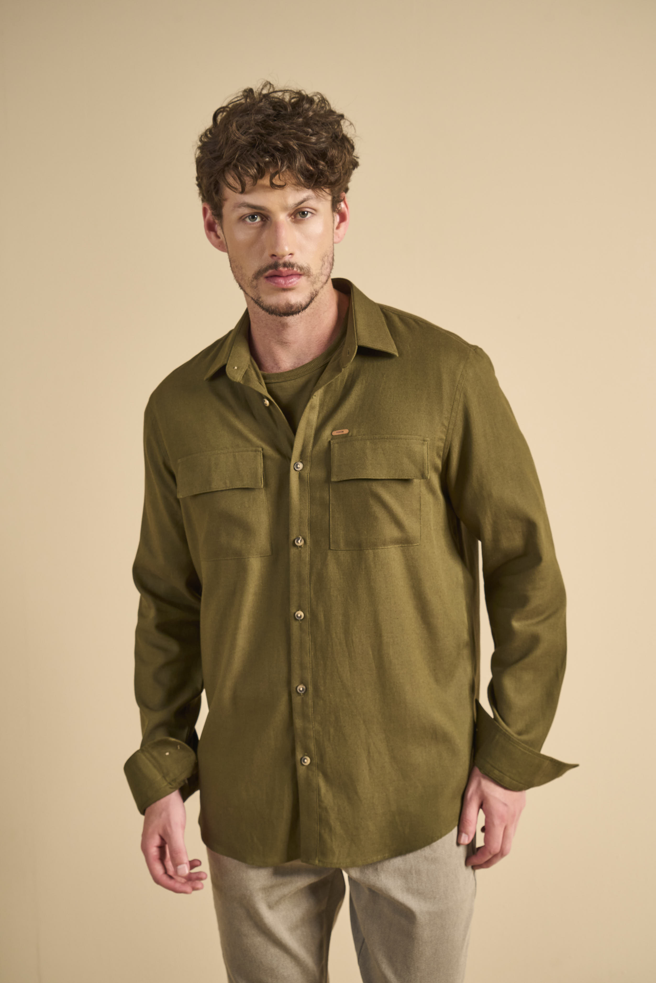 CAMISA LINHO RELAX M VERDE SAP
