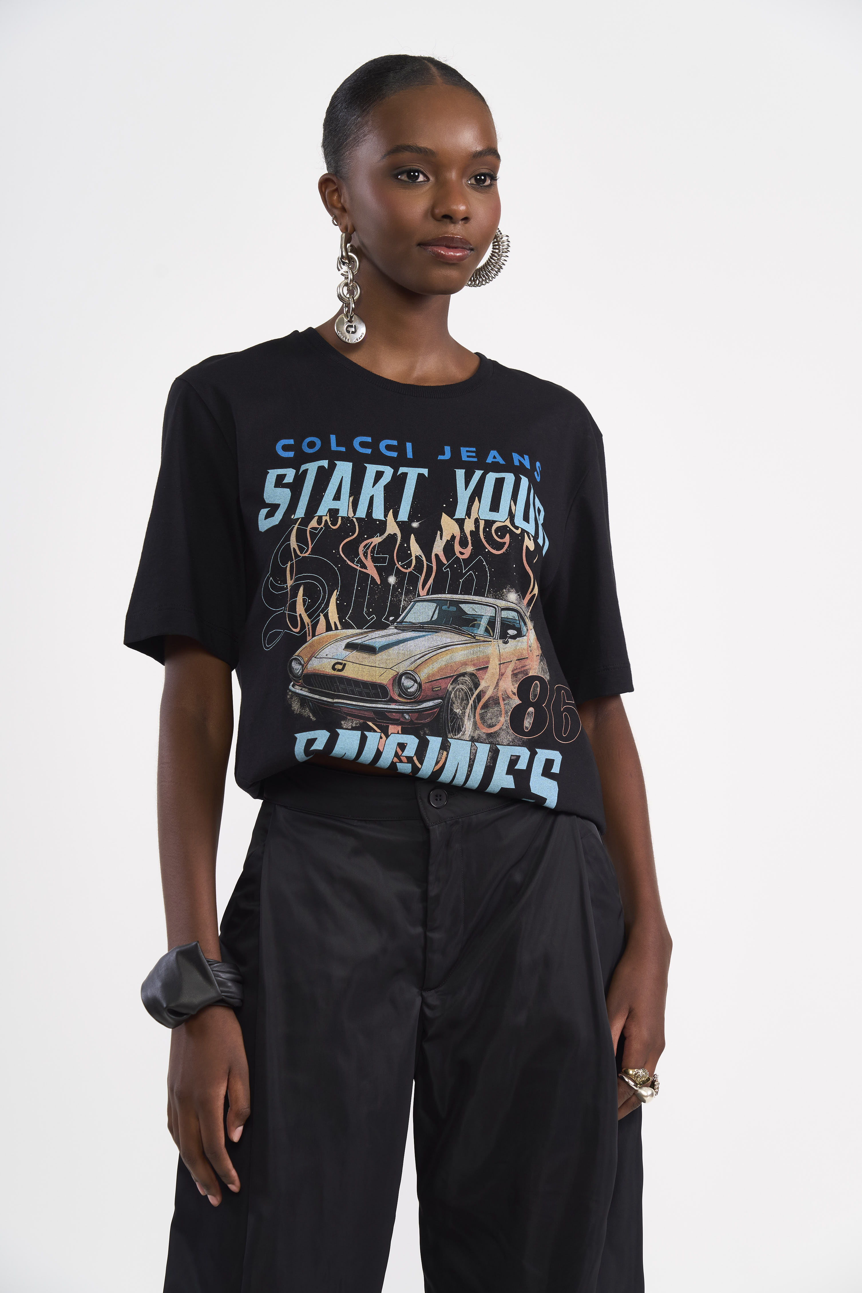 CAMISETA ESTAMPADA P PRETO