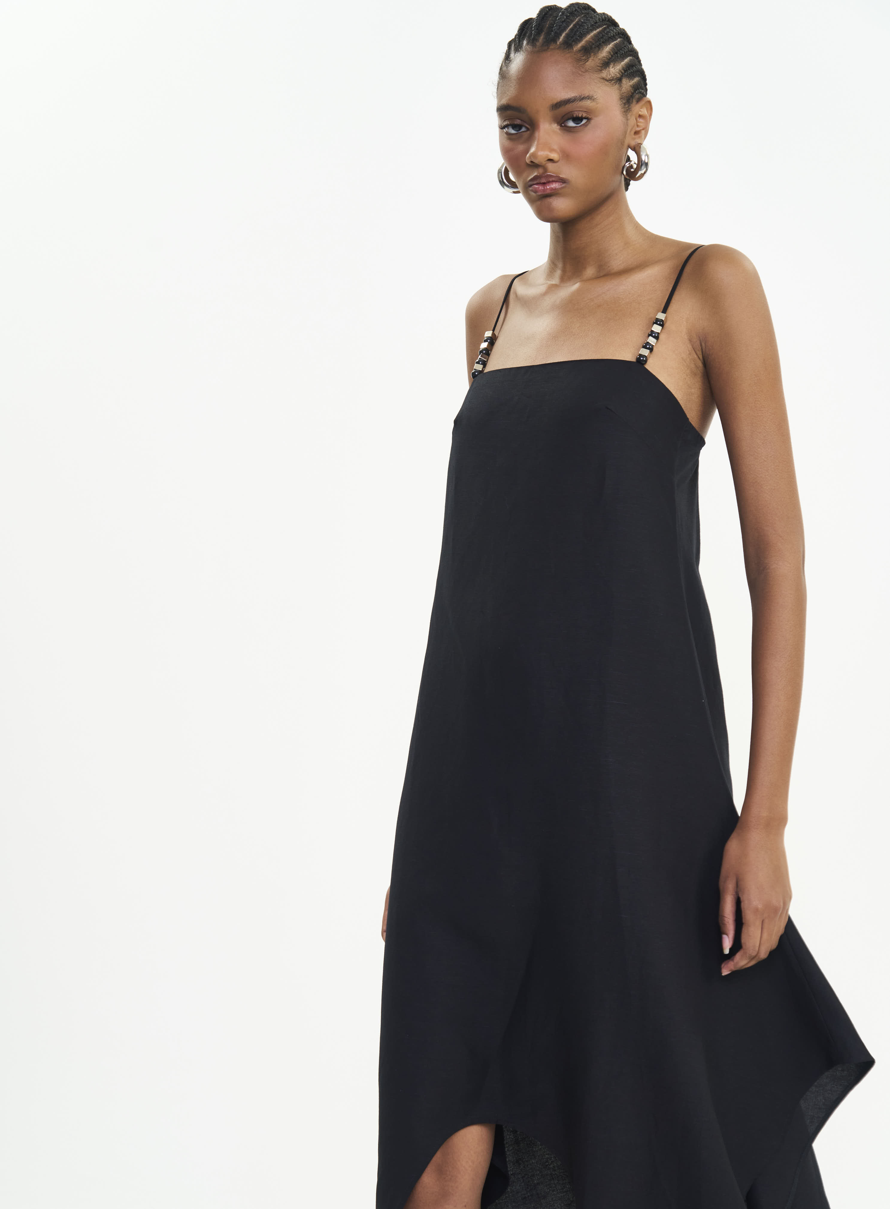 VESTIDO LINHO P PRETO