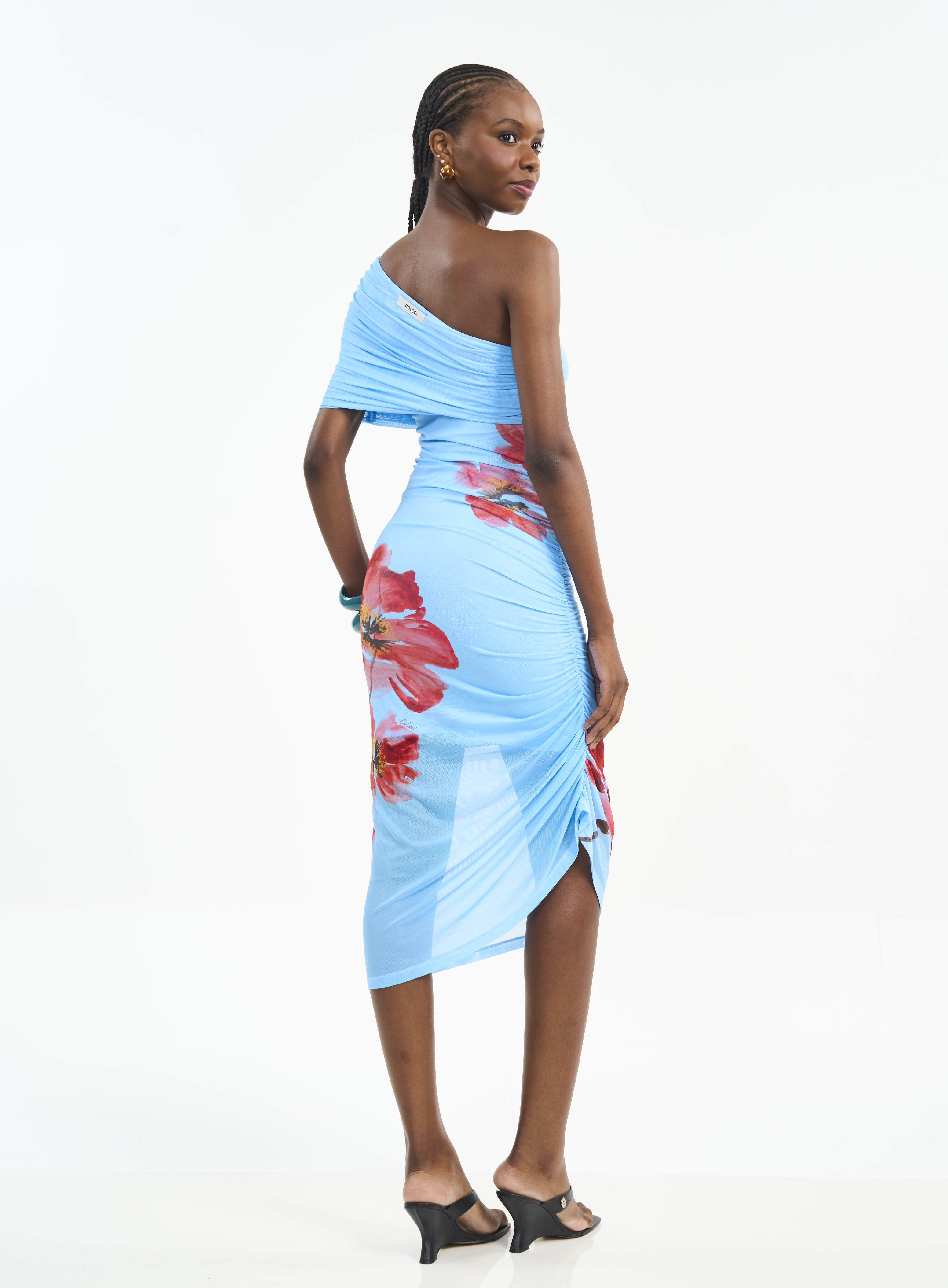 VESTIDO TULE ESTAMPADO M AZUL