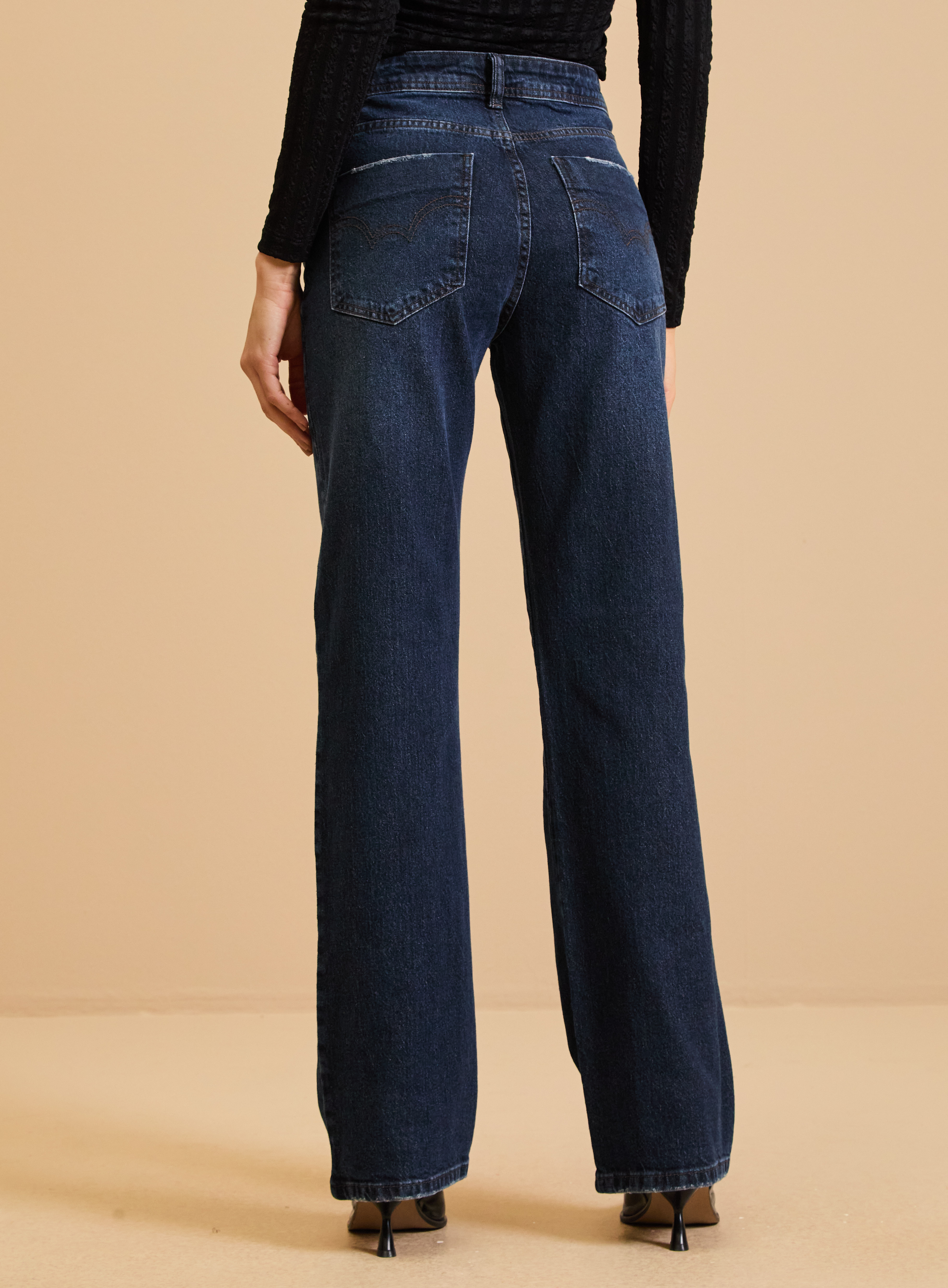 CALÇA JEANS RAQUEL WIDE LEG STRETCH