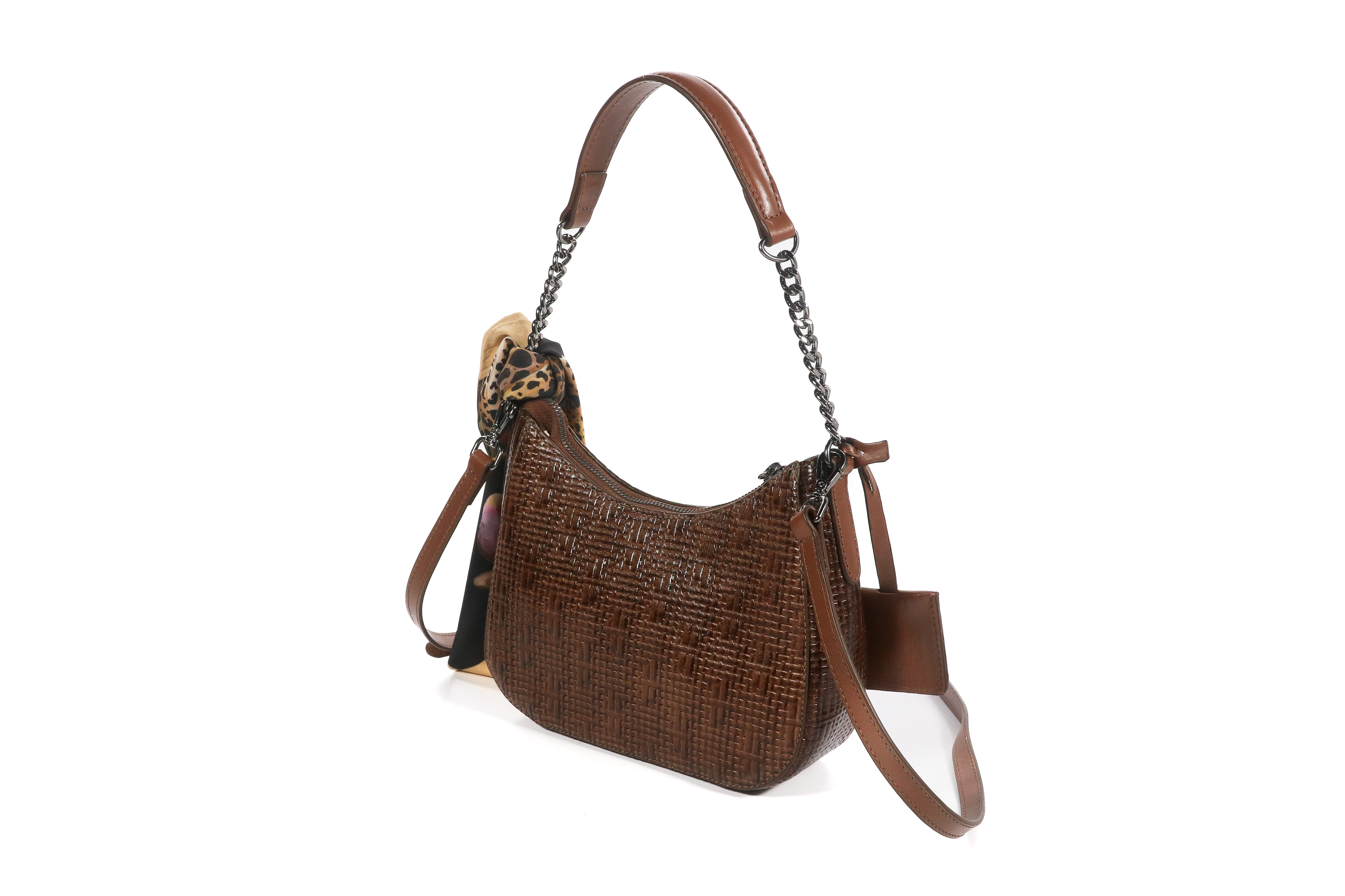 BOLSA COLCCI SHOULDER LIA LENÇO COURO U PRETO