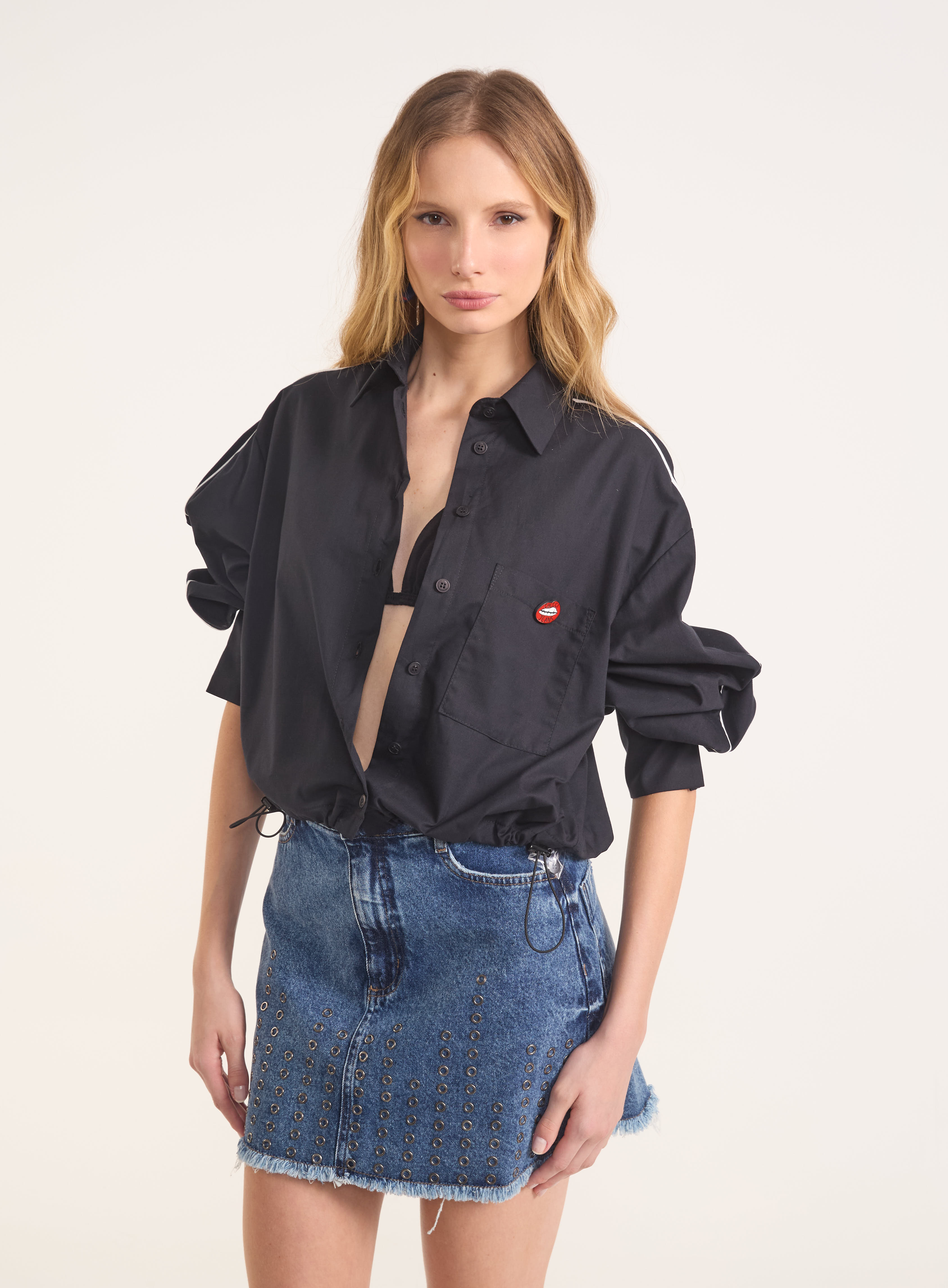 CAMISA COLCCI JEANS G PRETO