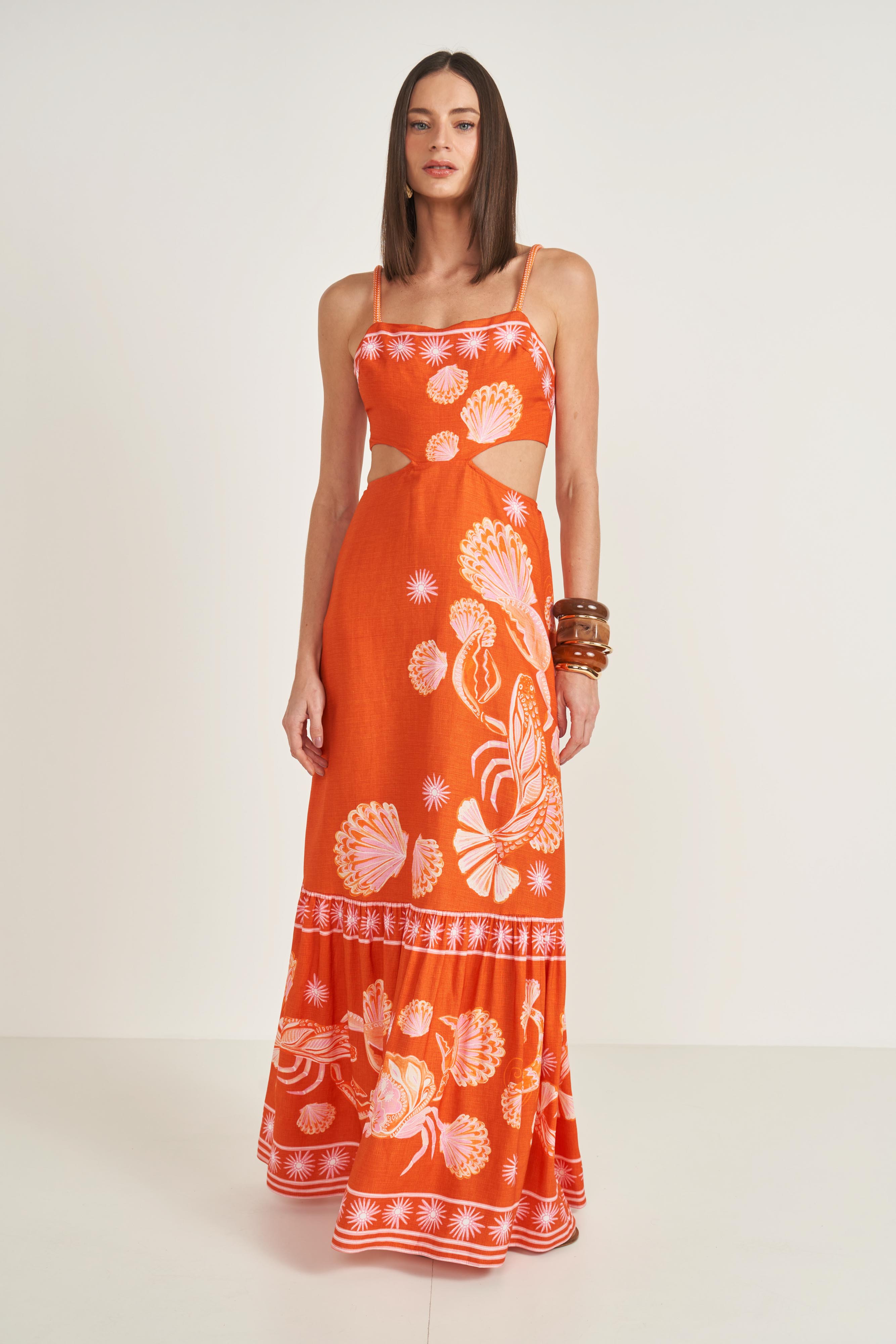 VESTIDO LINHO ESTAMPADO P SALINE II