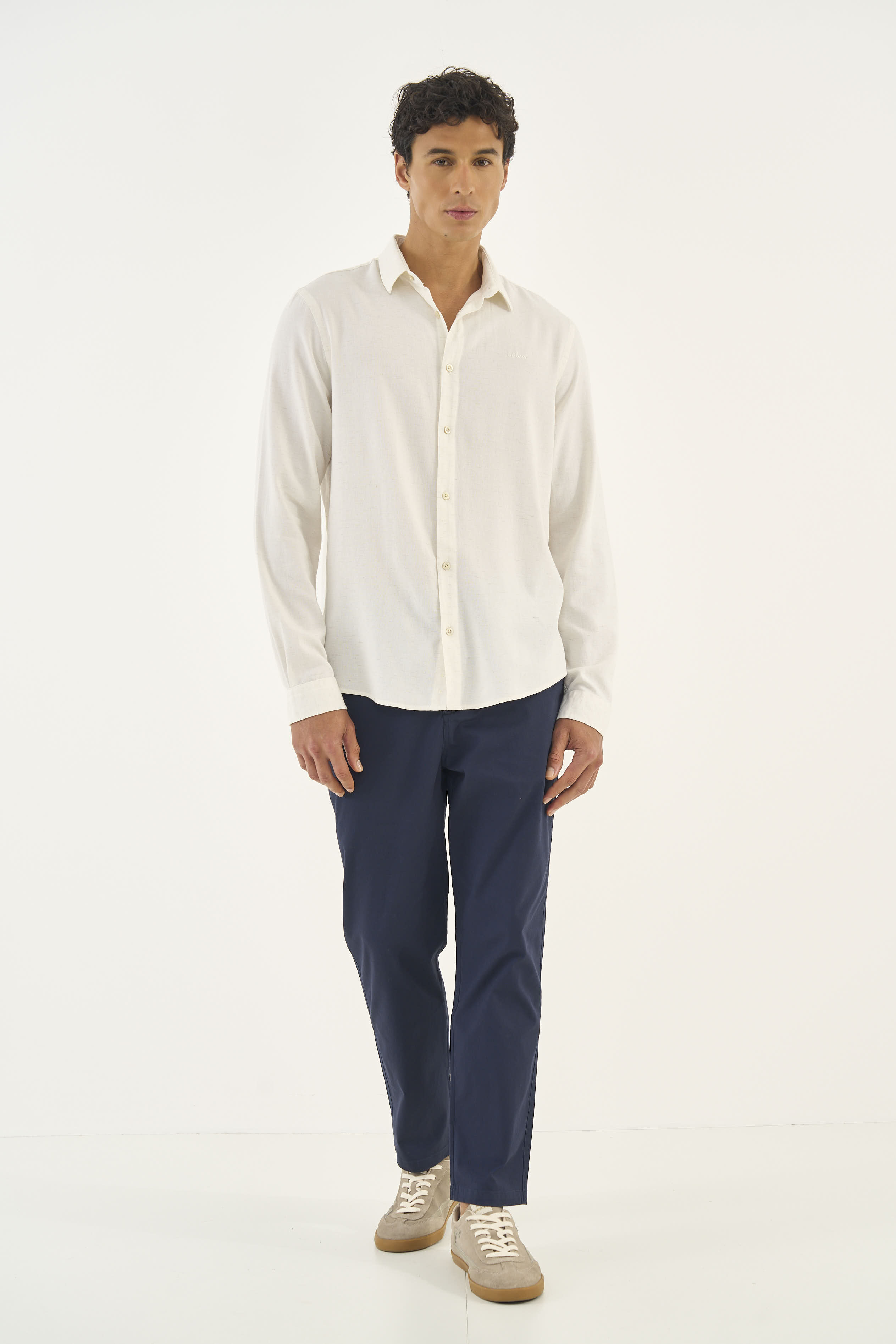CAMISA LINHO RELAX G BEGE TAUPE