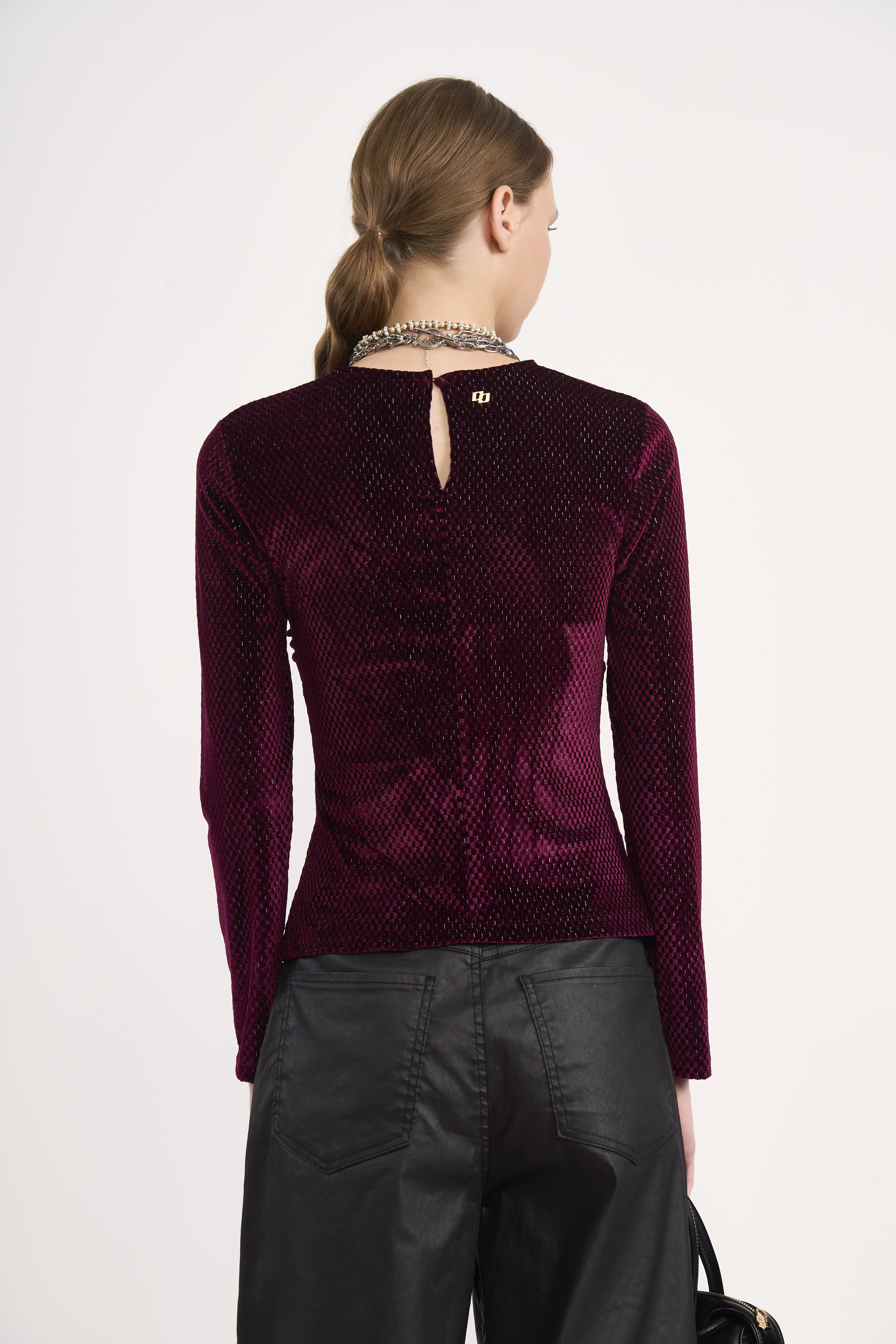 BLUSA VELUDO METALIZADO PP BORDO BLOODSTON