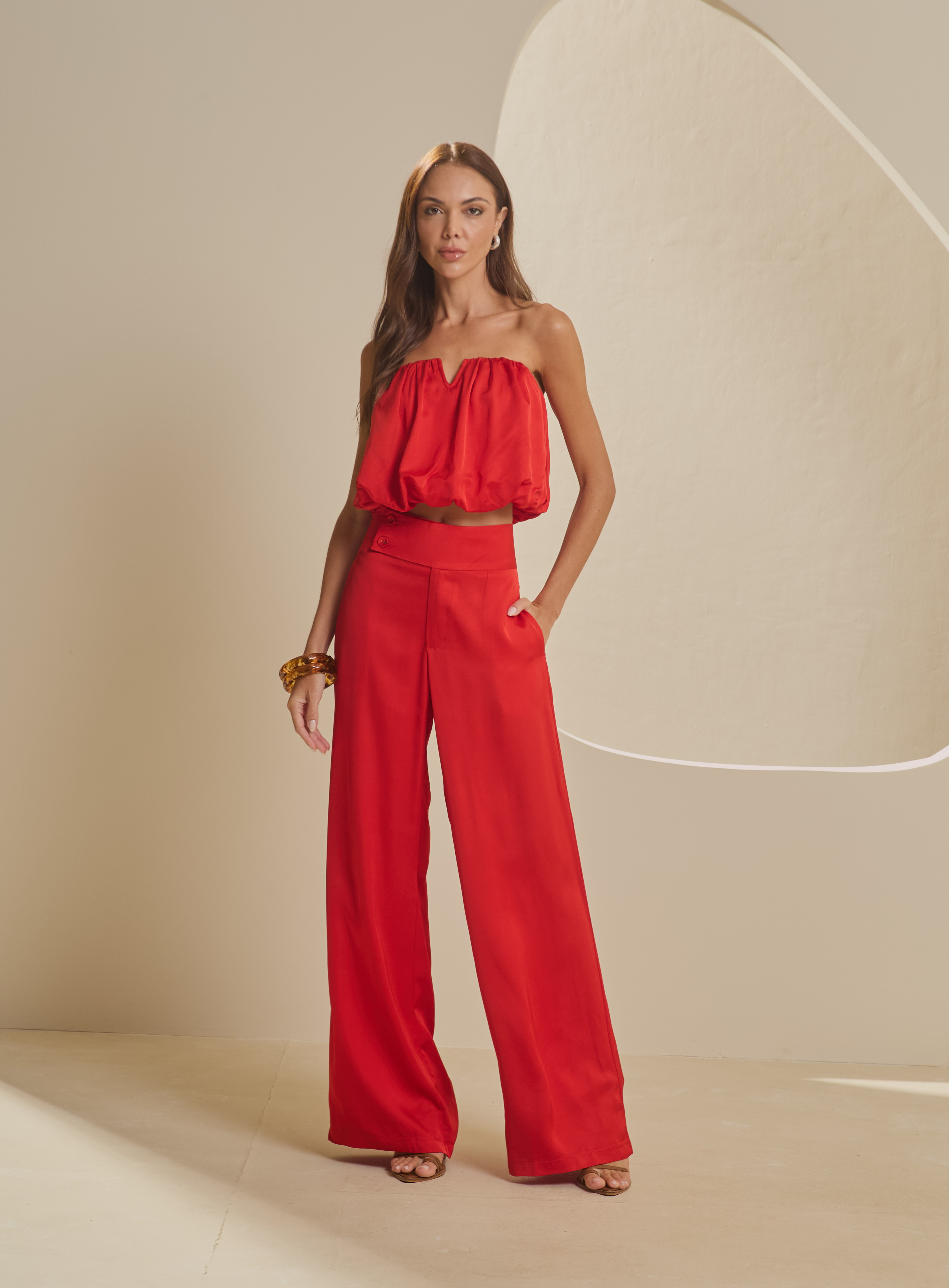 CALÇA FORUM G VERMELHO SPARKL