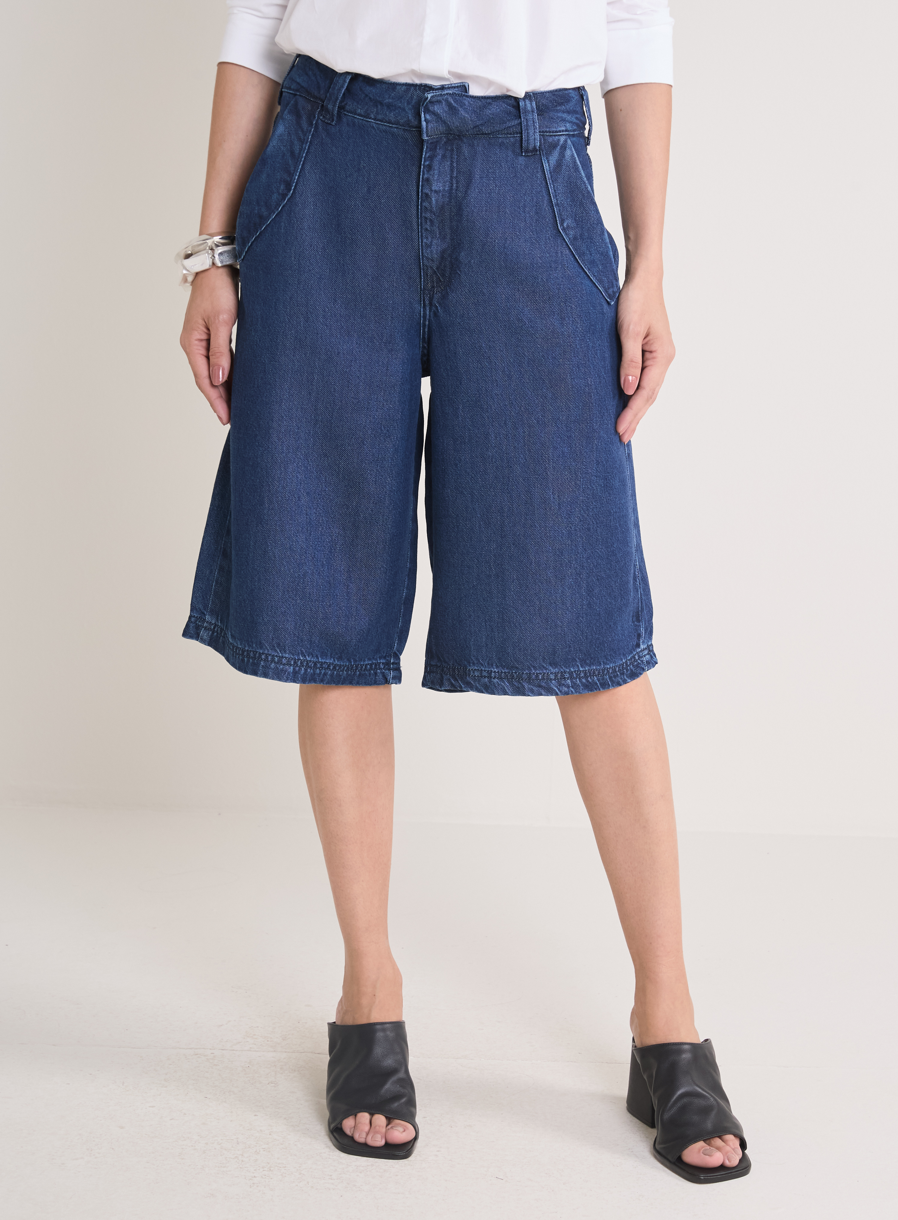 BERMUDA JEANS 38 INDIGO