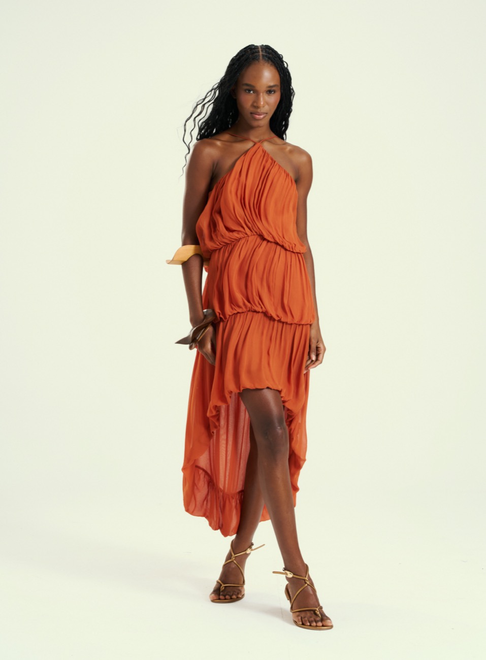 VESTIDO OPEN GG MARROM CARAMEL