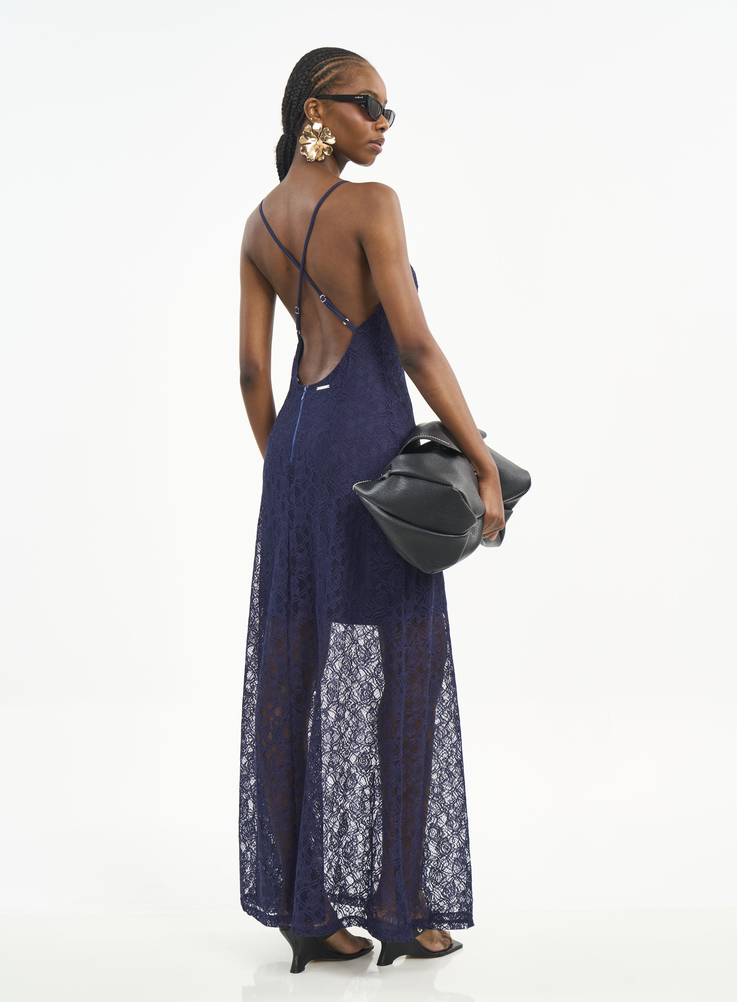 VESTIDO RENDA P AZUL OLYMPIC