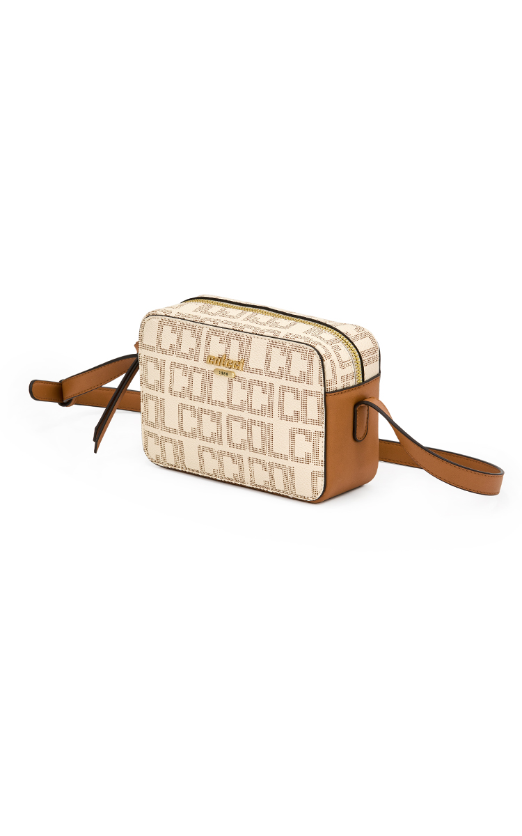 BOLSA COLCCI FEM CAMERA MONOGRAMA U CARAMELO