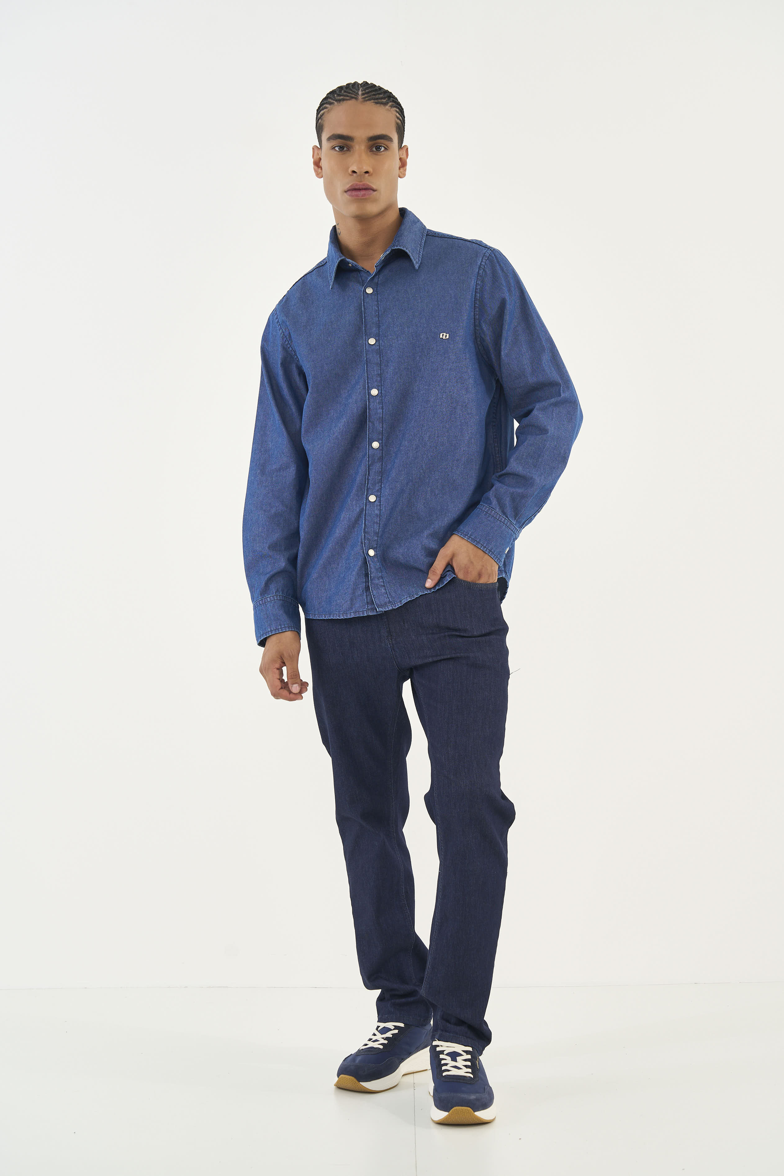 CALÇA JEANS RETA 42 INDIGO