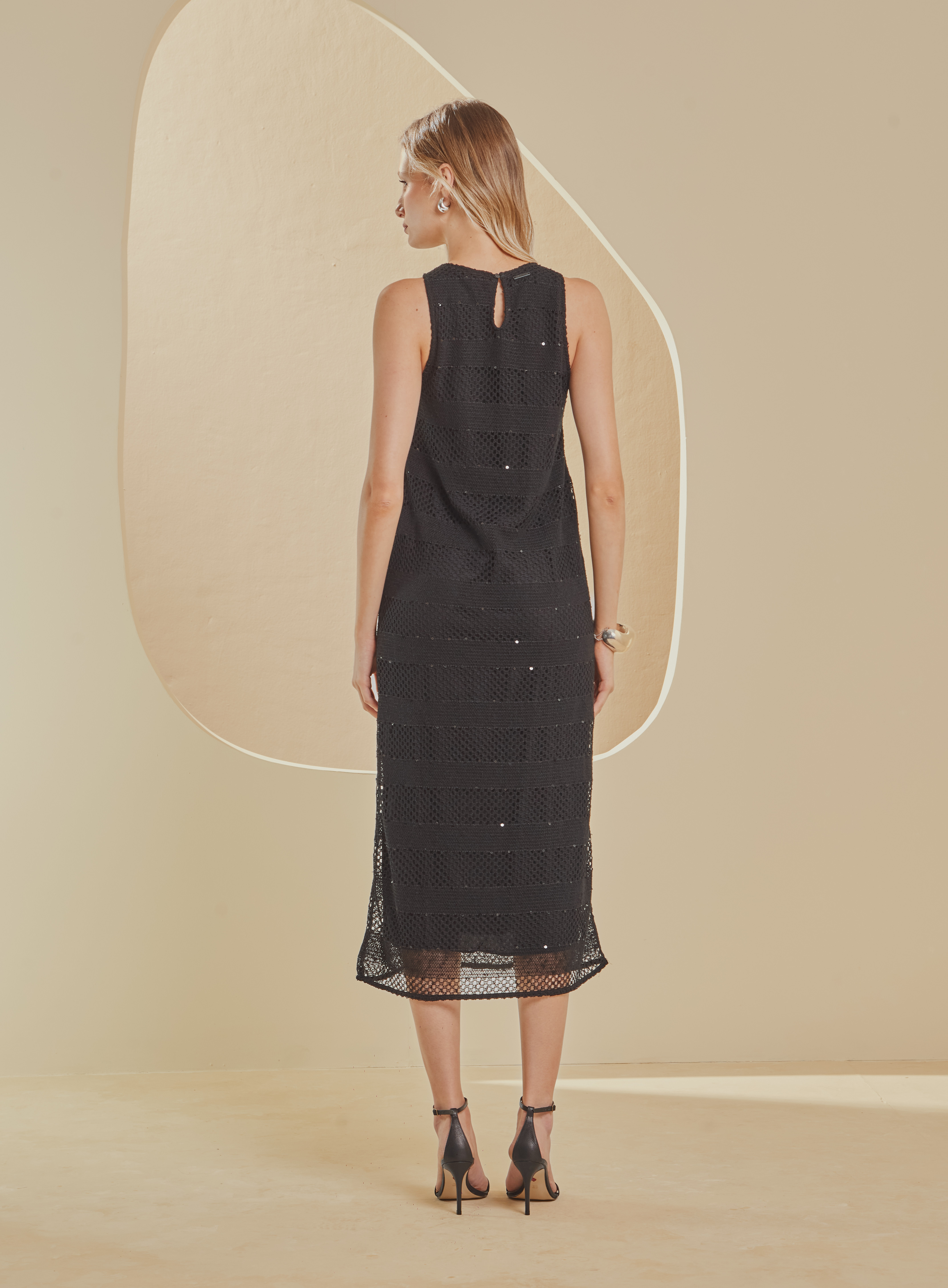 VESTIDO COM BRILHO M PRETO