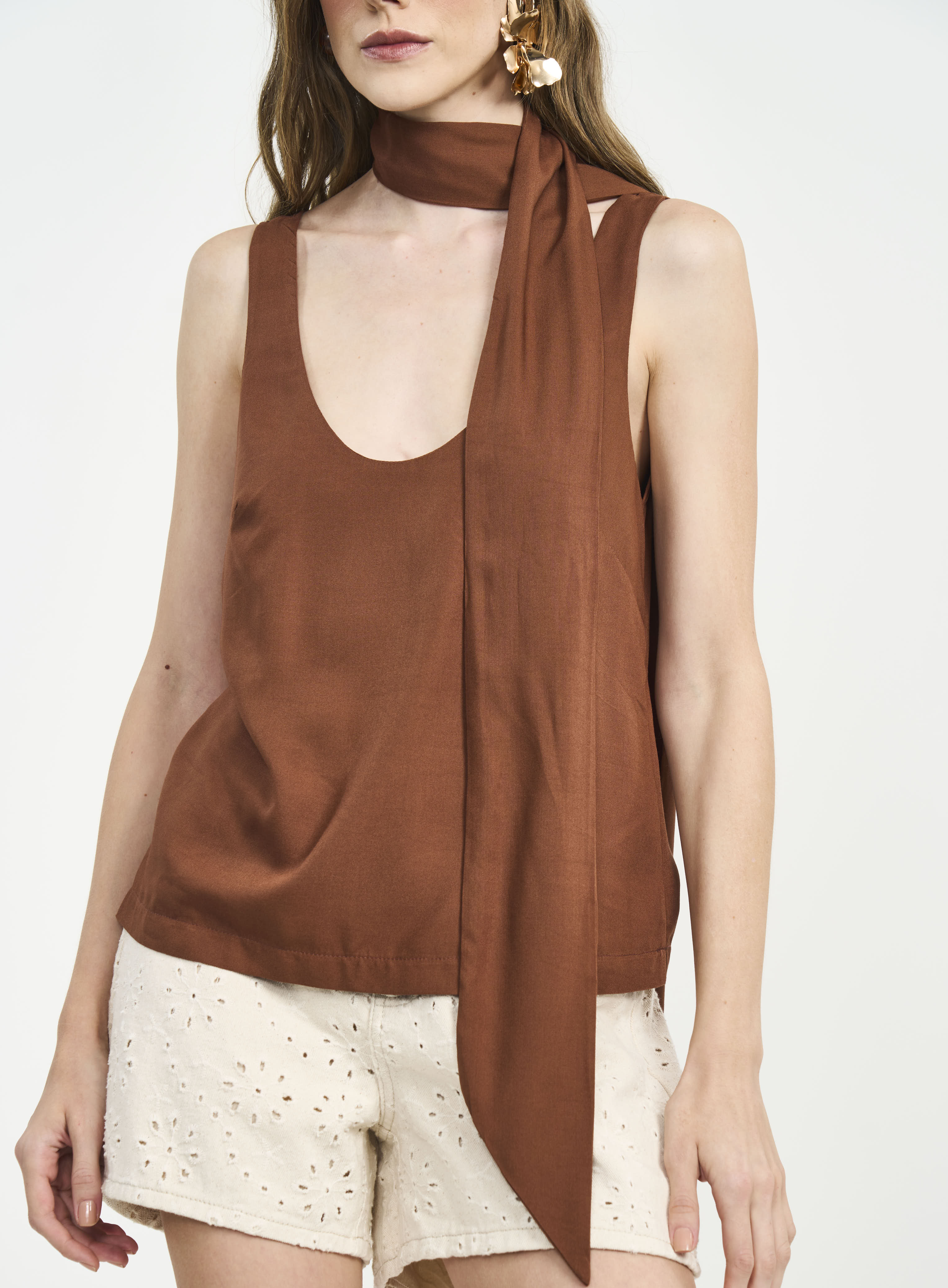 BLUSA COLCCI M MARROM TIRAMISU