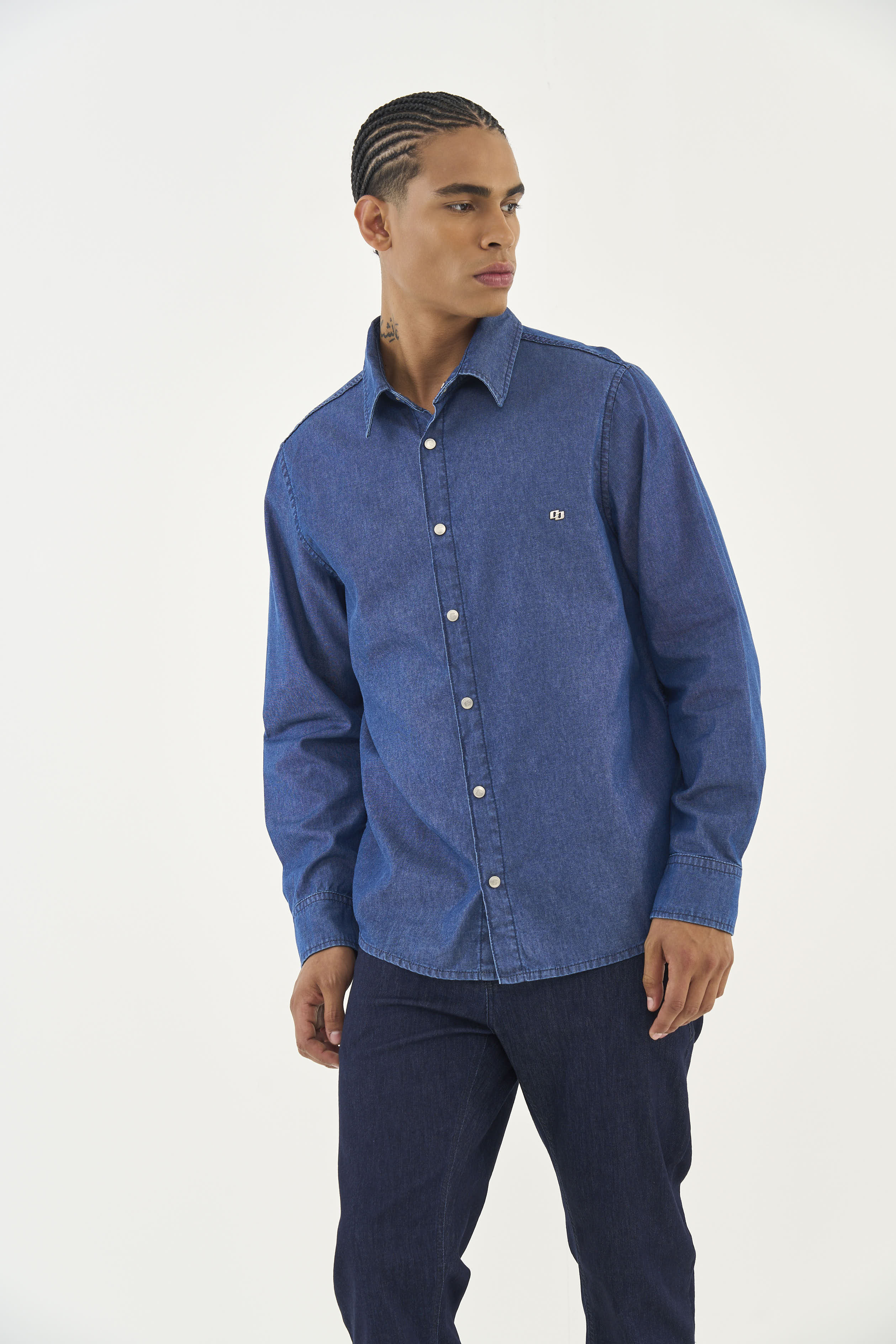 CAMISA JEANS THULIO GG INDIGO