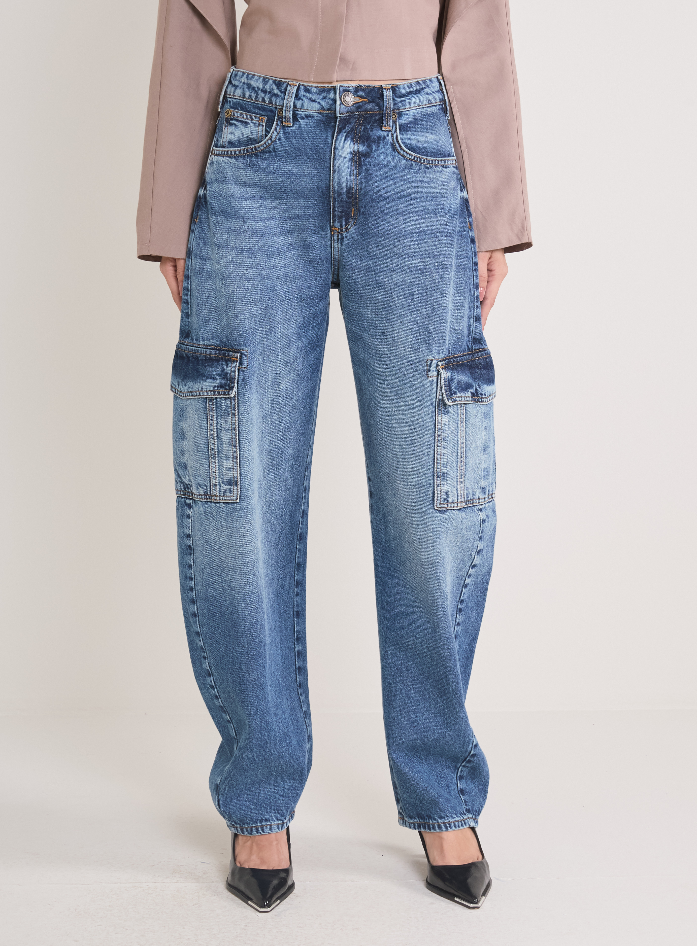 CALÇA JEANS BARREL 38 INDIGO