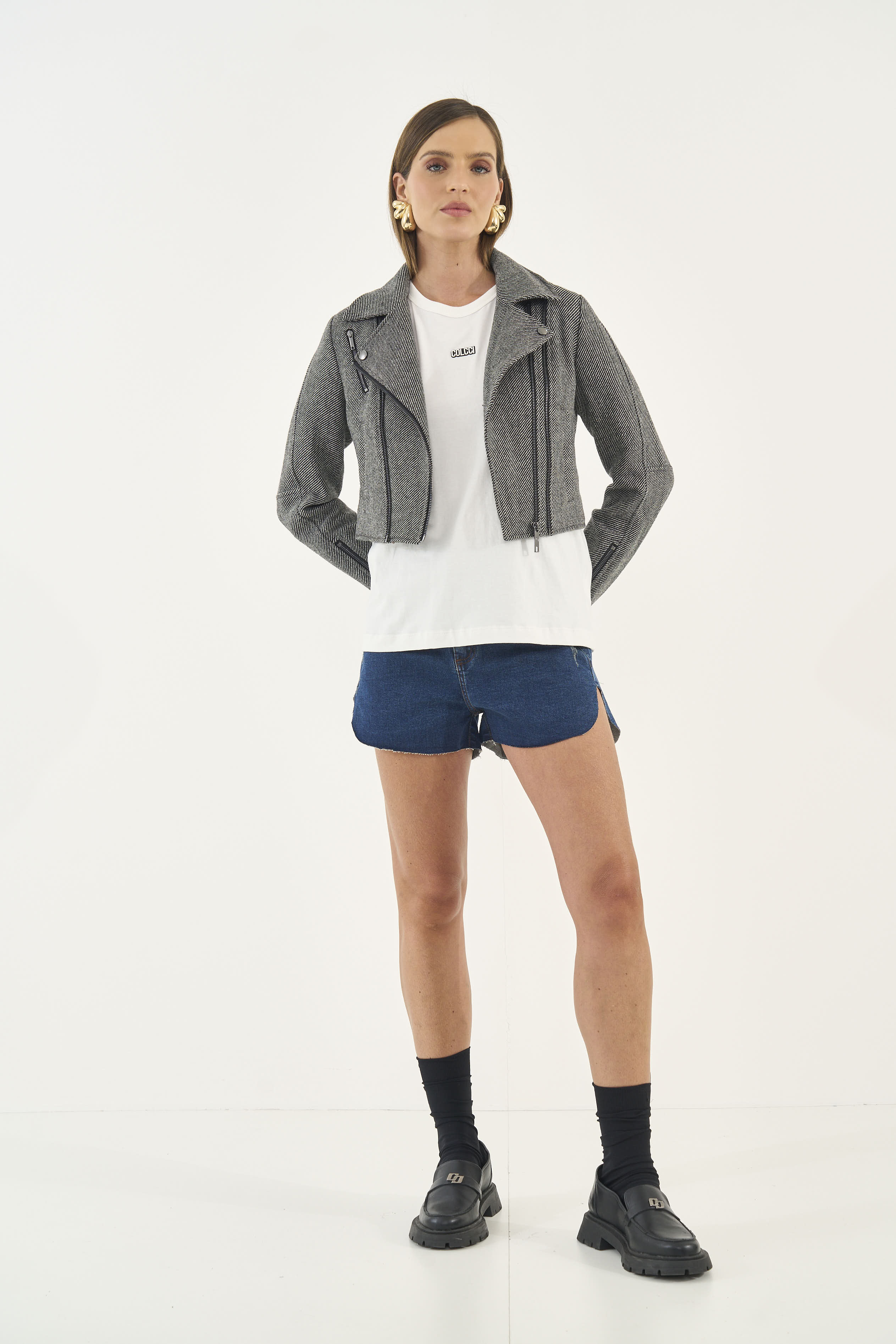 JAQUETA COLCCI M BRANCO/PRETO