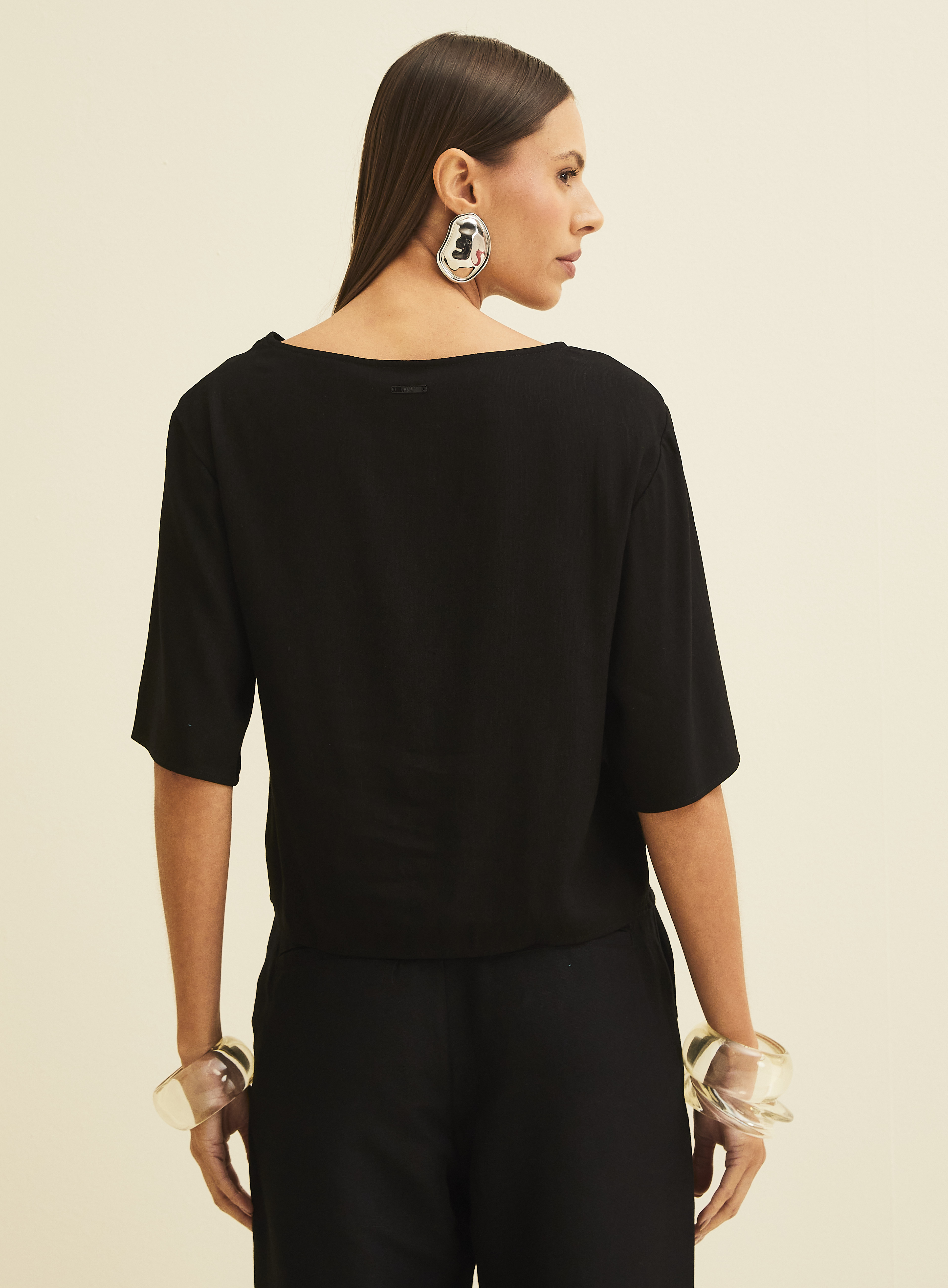 BLUSA LINHO G MARROM EBBELA
