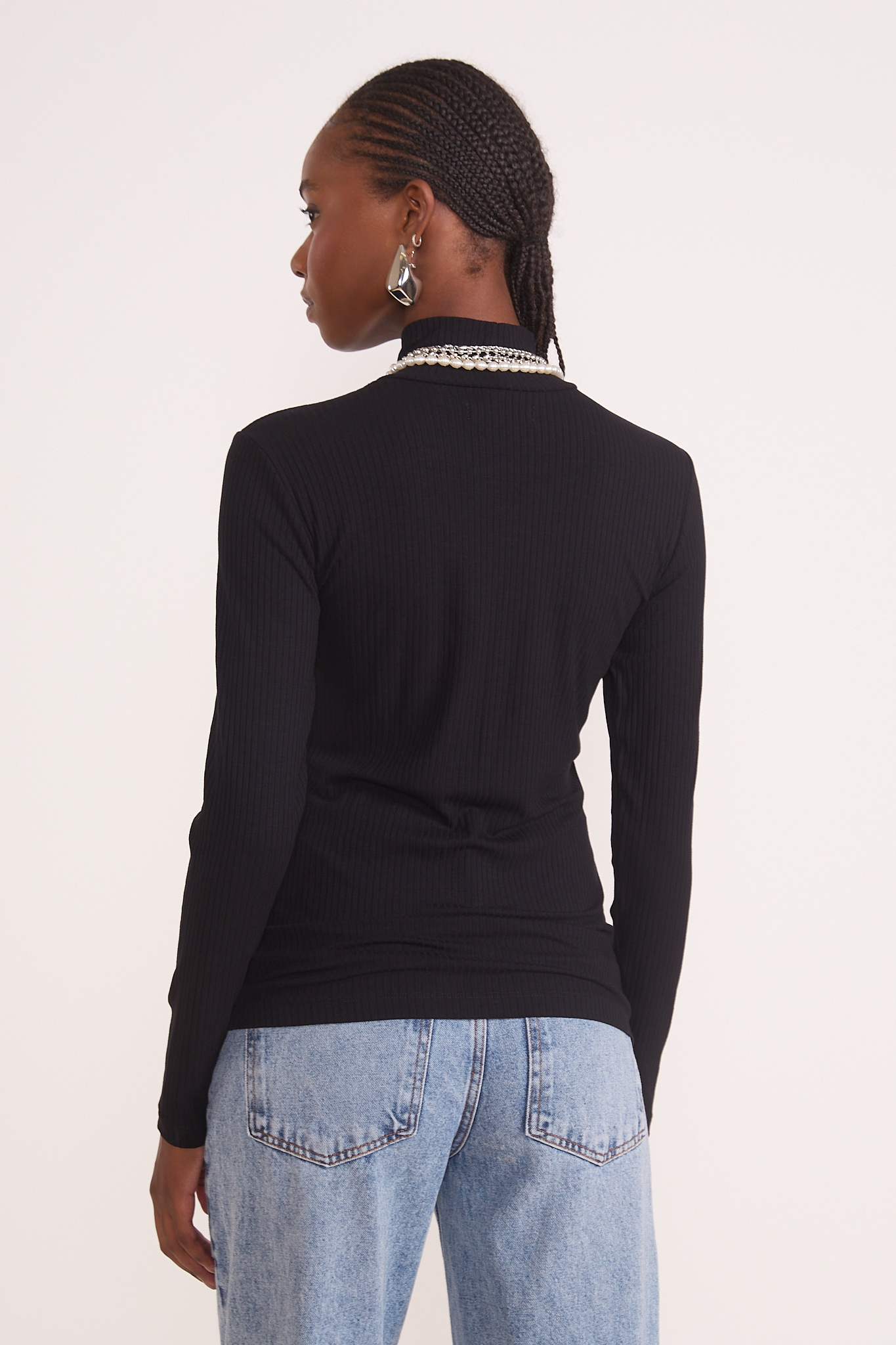 BLUSA CANELADA GG OFF SHELL
